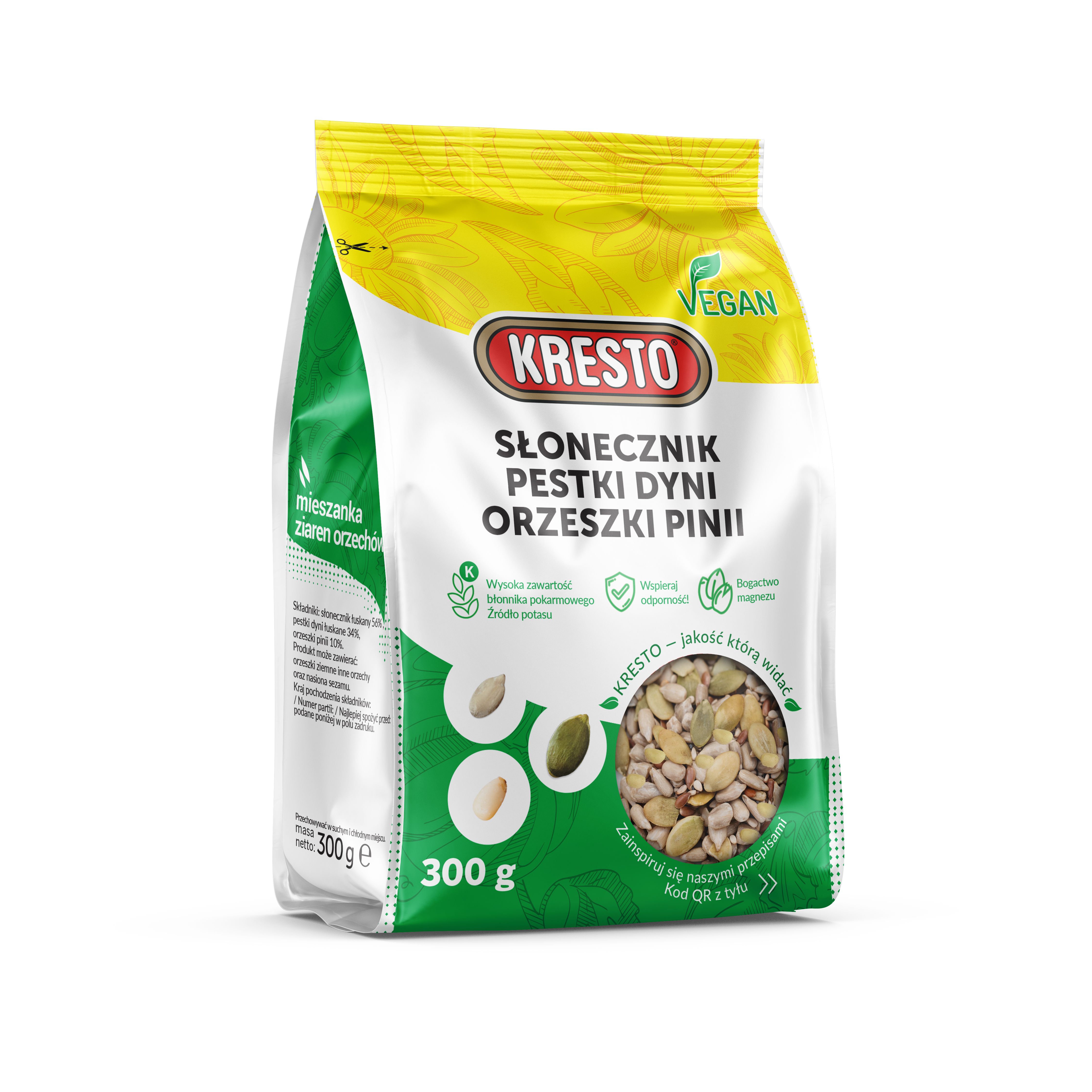 Kresto Słonecznik/Pestki Dyni/ Orzeszki Pinii 300G
