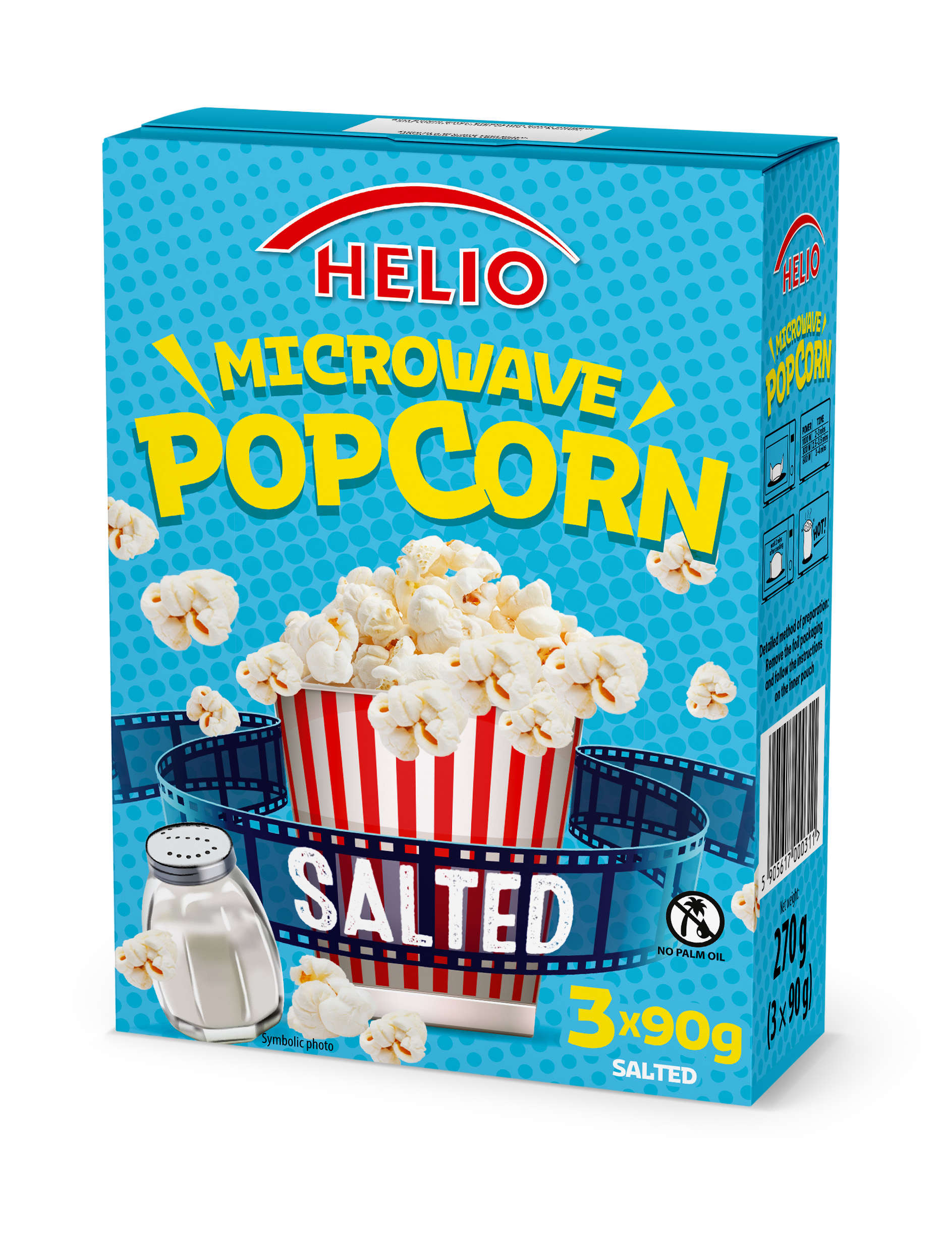Microwave Popcorn Salted 3 X 90 G Helio