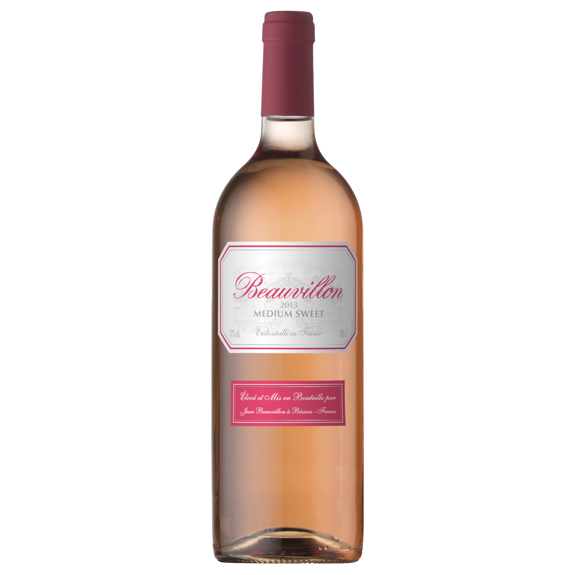 Beauvillon Rose Medium Sweet 1 L Różowe Półsłodkie
