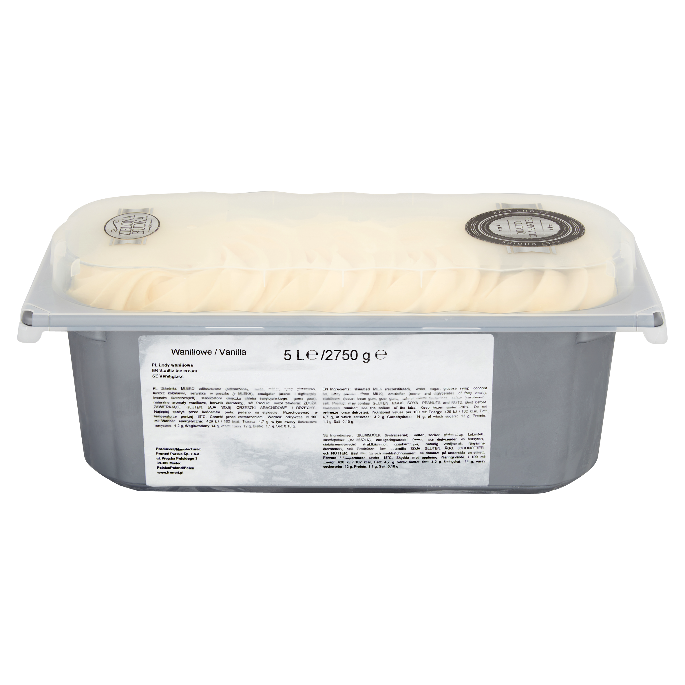 Zielona Budka Lody Waniliowe 5.0L