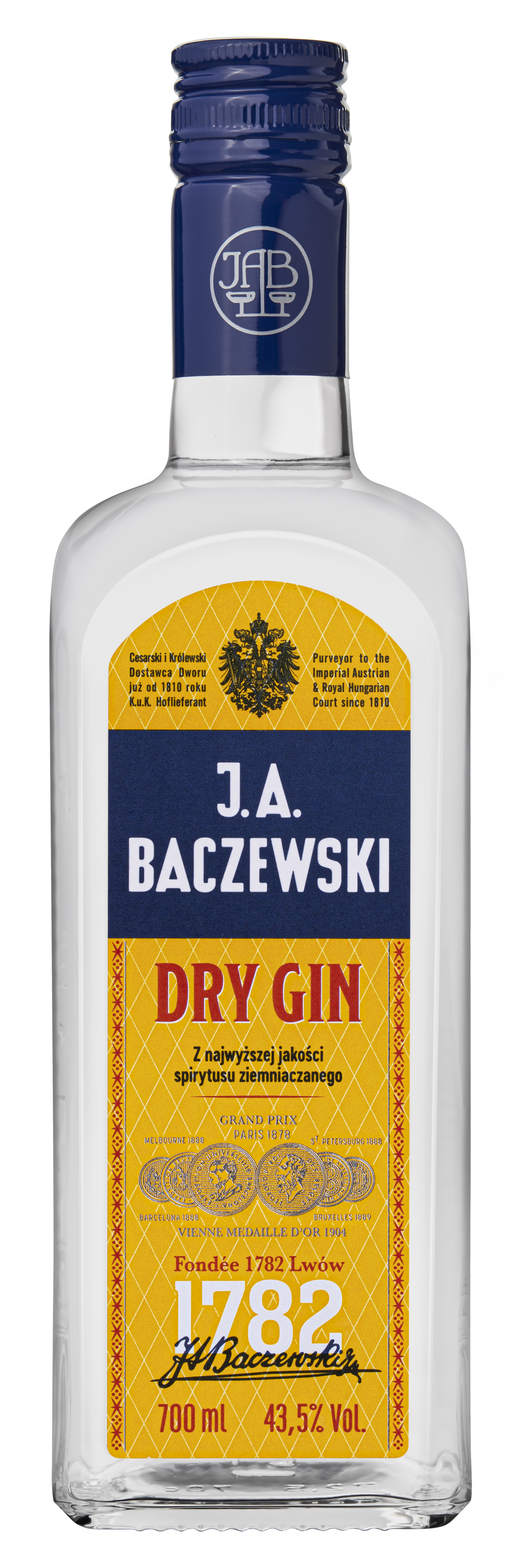 J.A. Baczewski Dry Gin 43,5% 700Ml