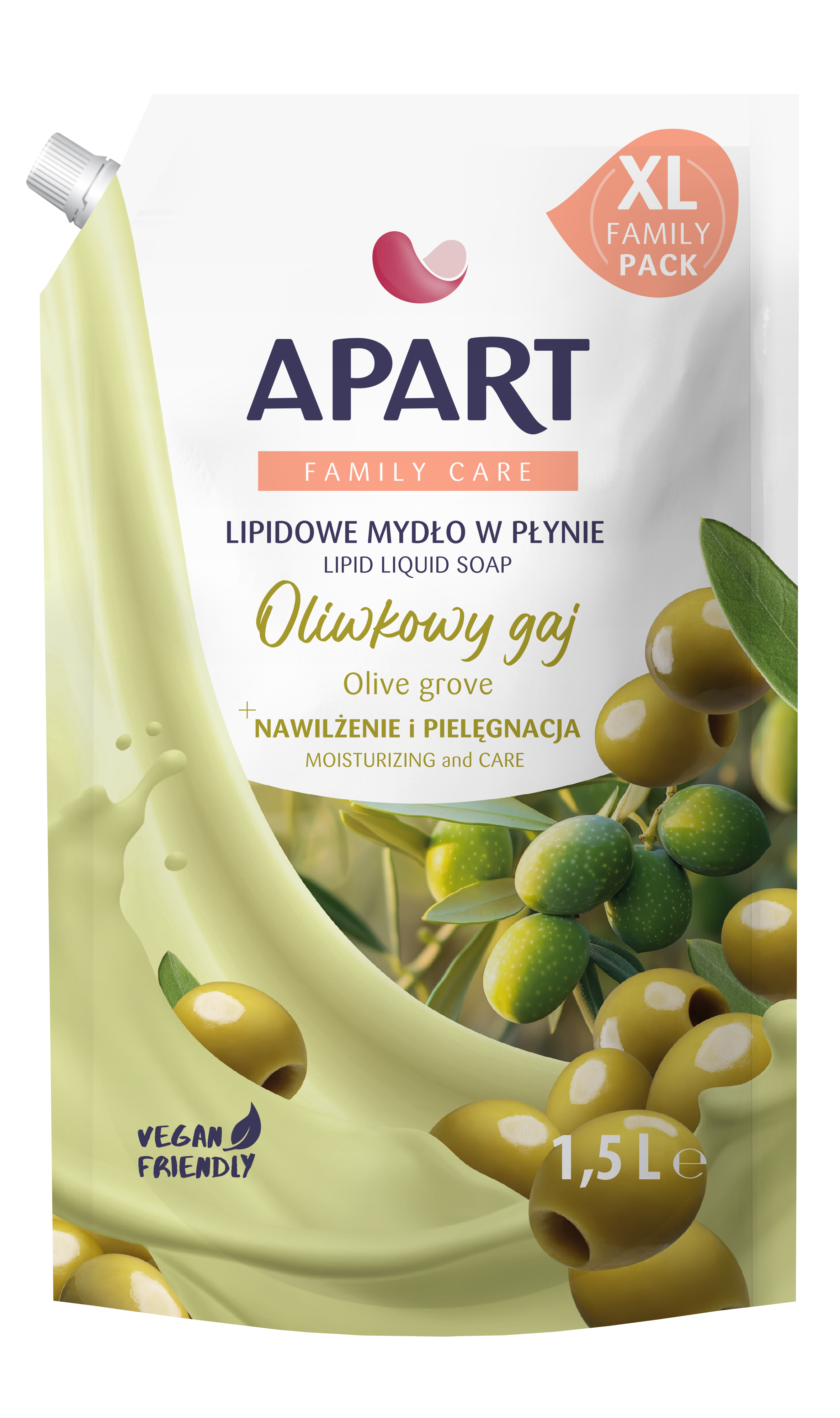 Apart Family Care Lipidowe Mydło W Płynie Oliwkowy Gaj 1500Ml