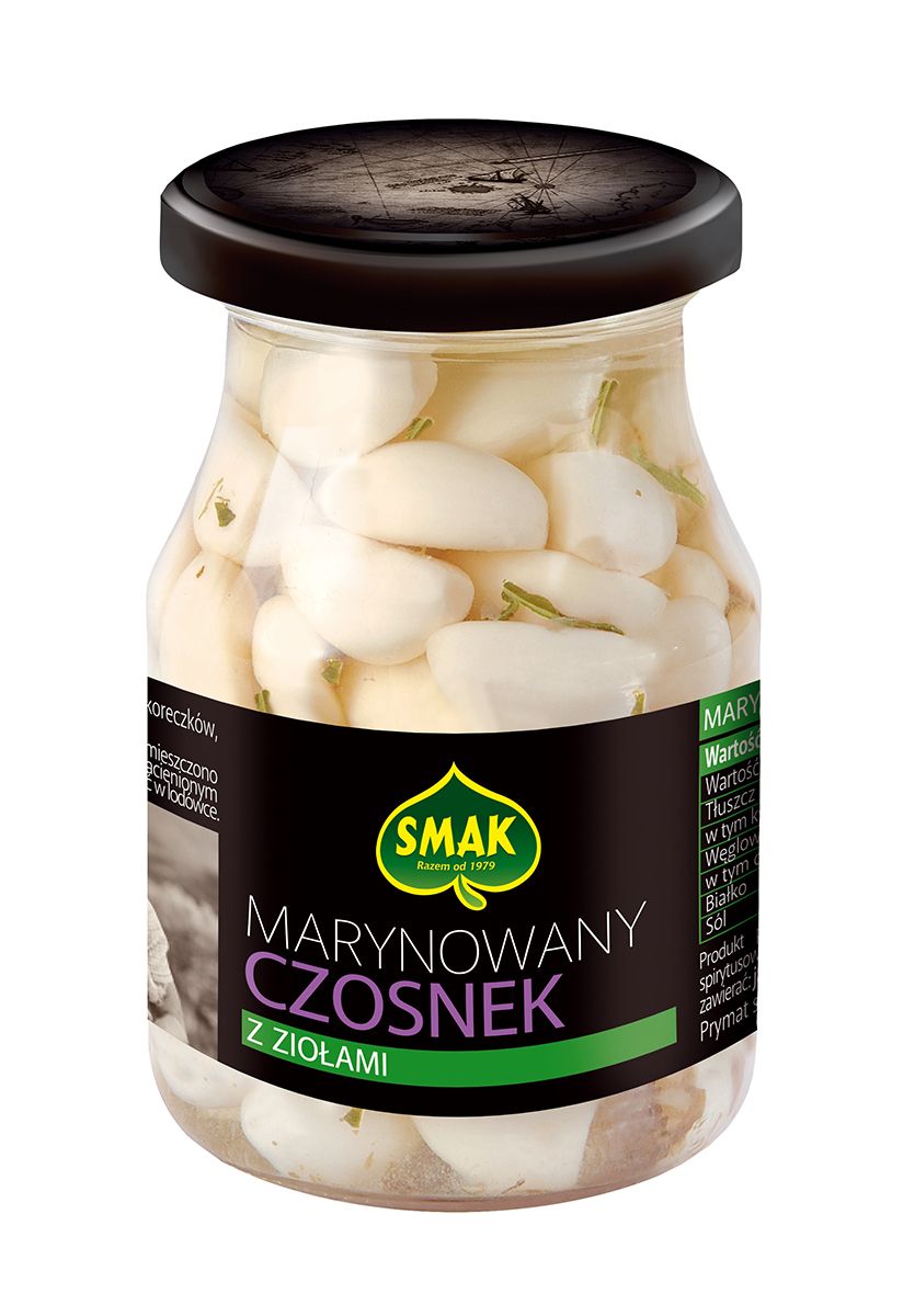 Czosnek Marynowany Z Ziołami 190/120 G Smak