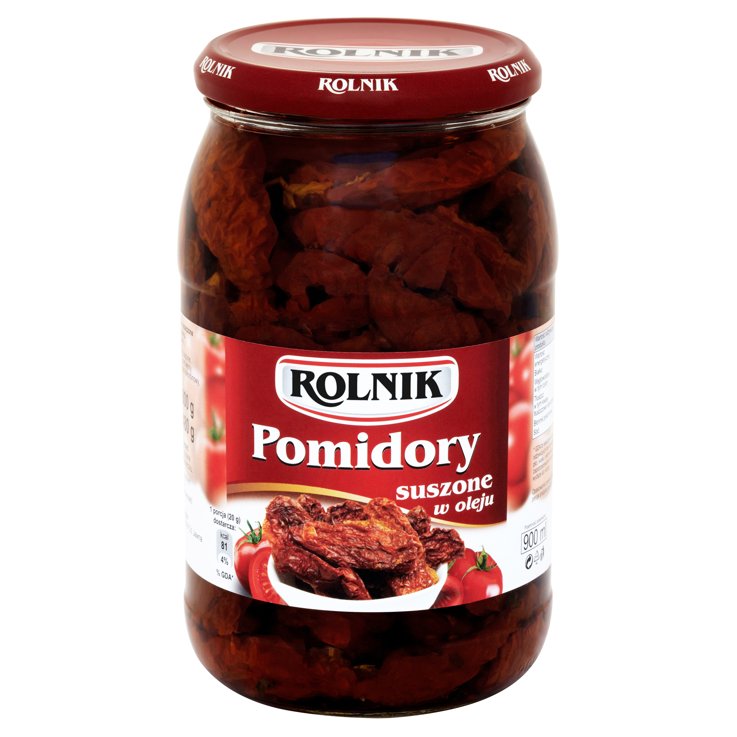 Pomidory Suszone W Oleju Rolnik 900 Ml