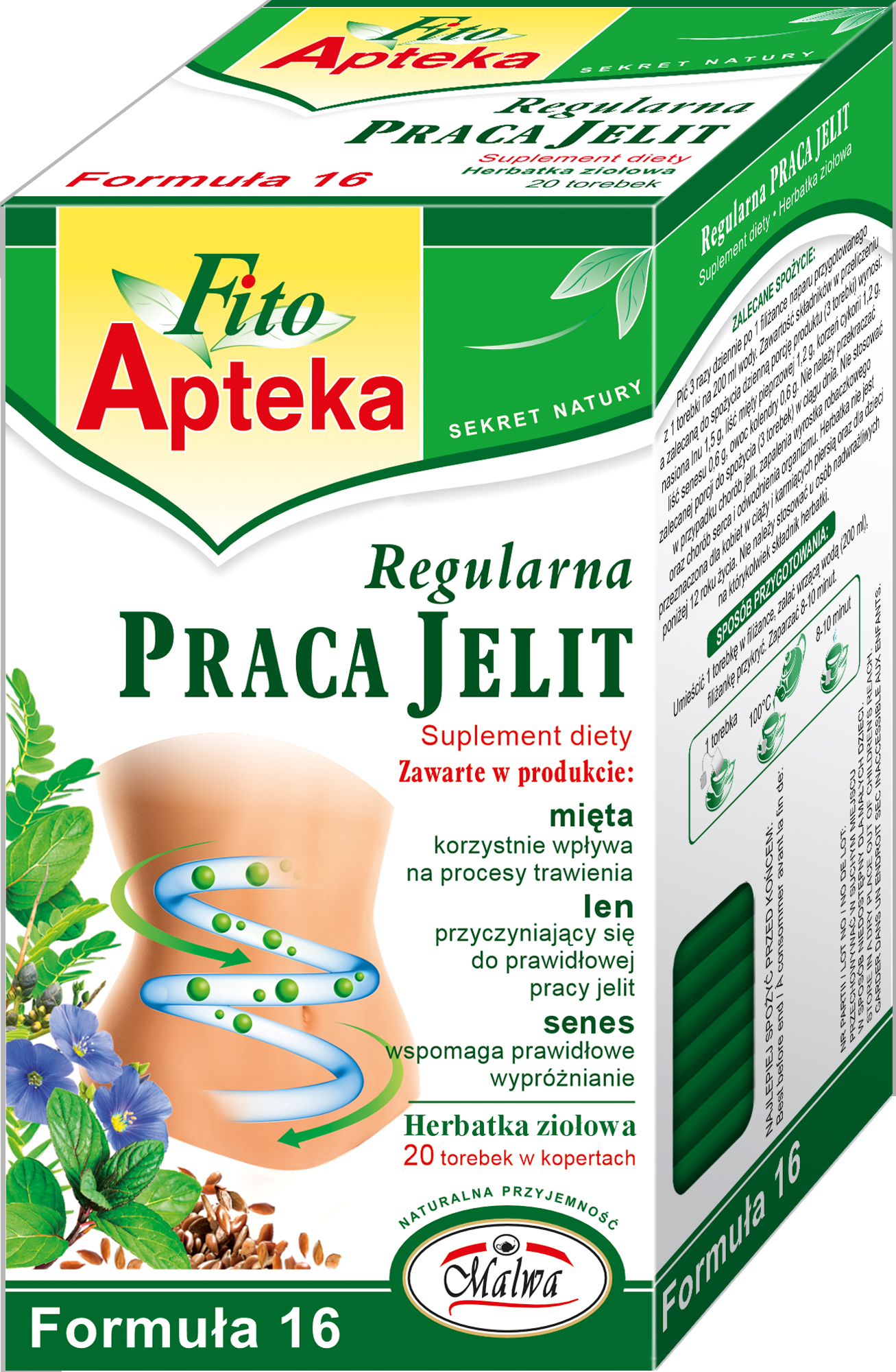 Malwa Herbatka Regularna Praca Jelit 40G