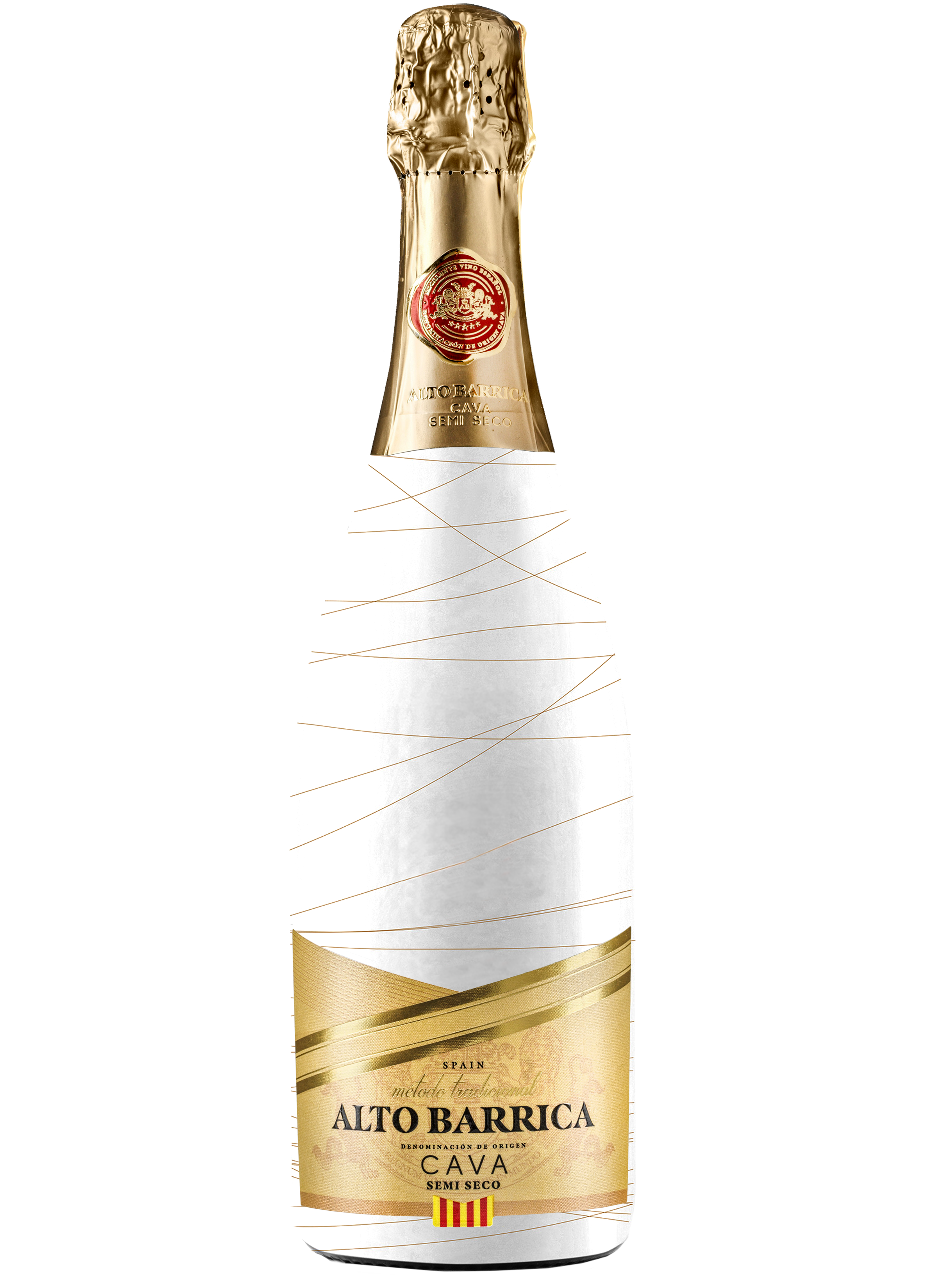 Wino Gronowe Musujące Białe Półwytrawne Alto Barrica Cava Semi Seco 0,75L