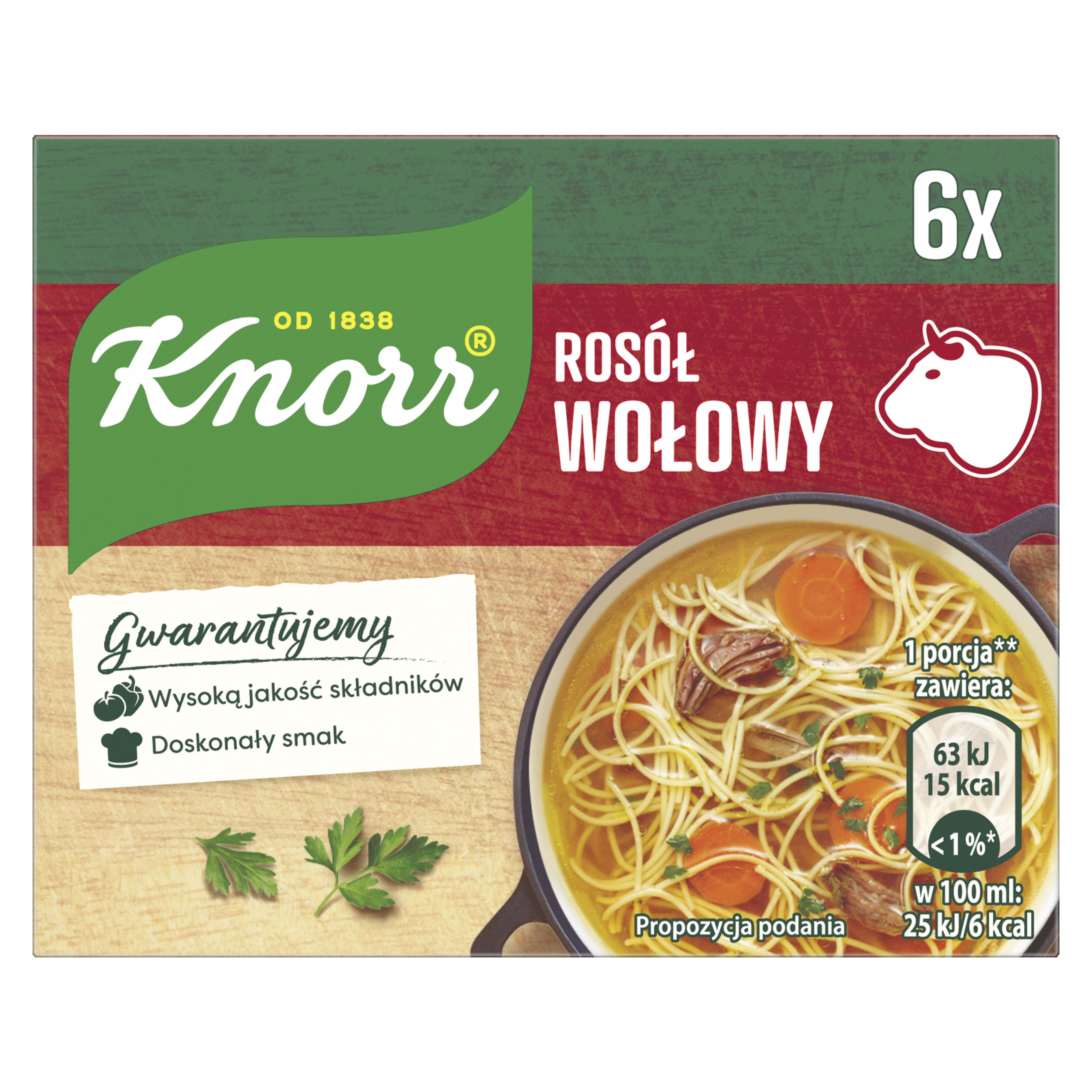Knorr Rosół Wołowy 60 G (6 Kostek)