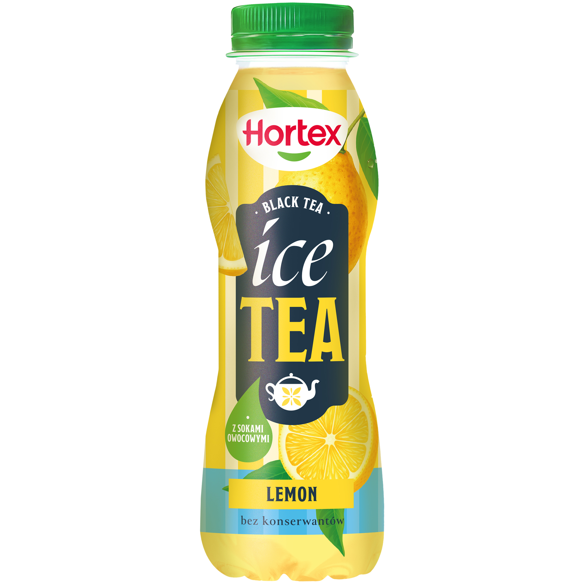Hortex Ice Tea Napój Jabłkowo-Cytrynowy Z Dodatkiem Ekstraktu Z Liści Czarnej Herbaty Butelka Pet 400Ml Kaucja