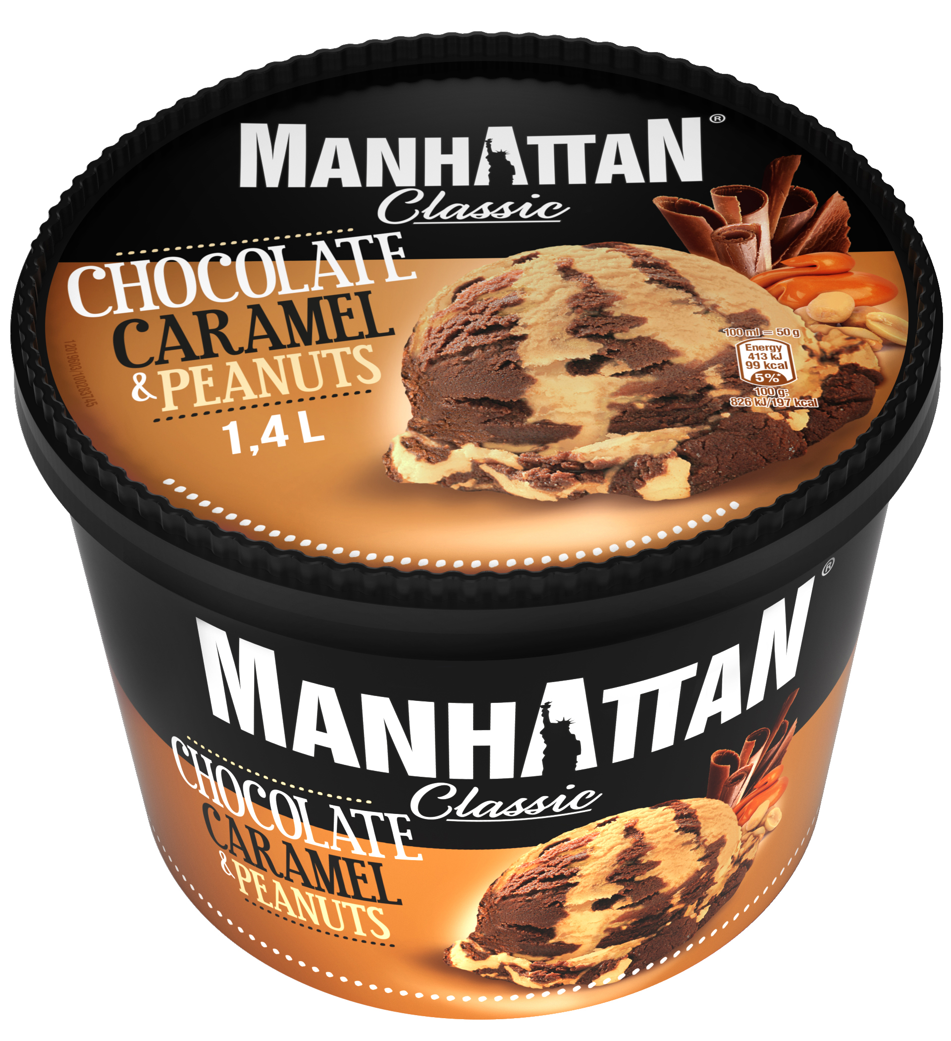 Manhattan Lody Classic Czekolada Karmel Orzechy 1,4 L