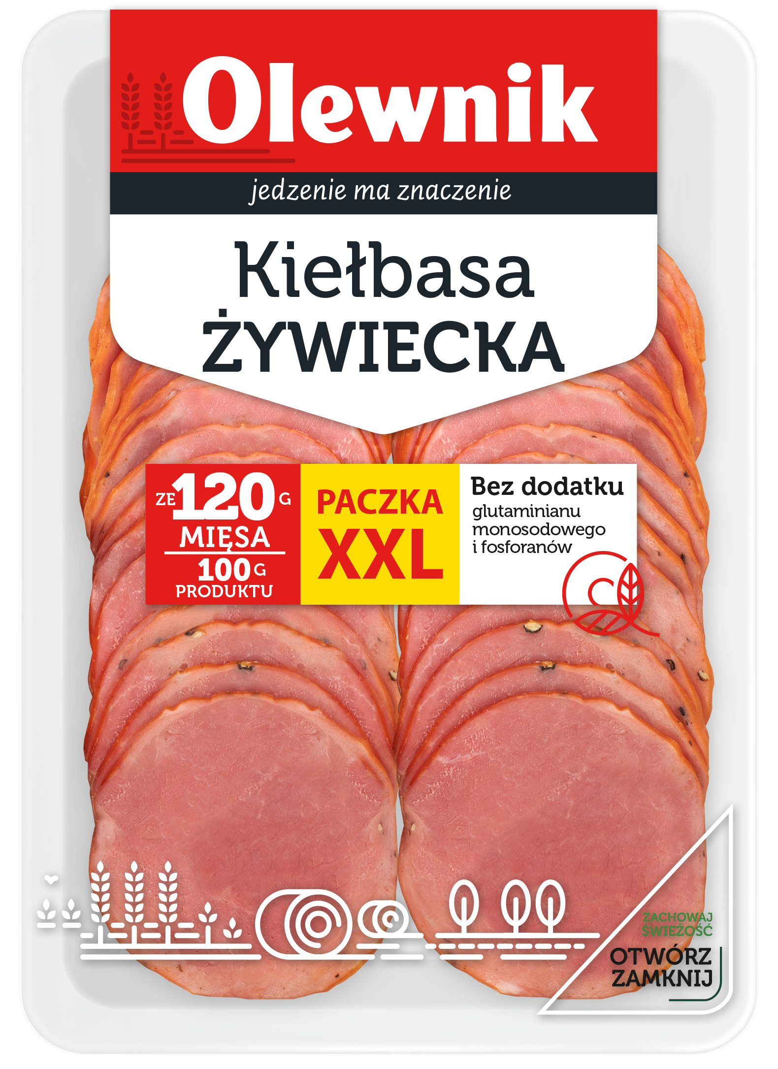 Kiełbasa Żywiecka Plastry 150 G Olewnik