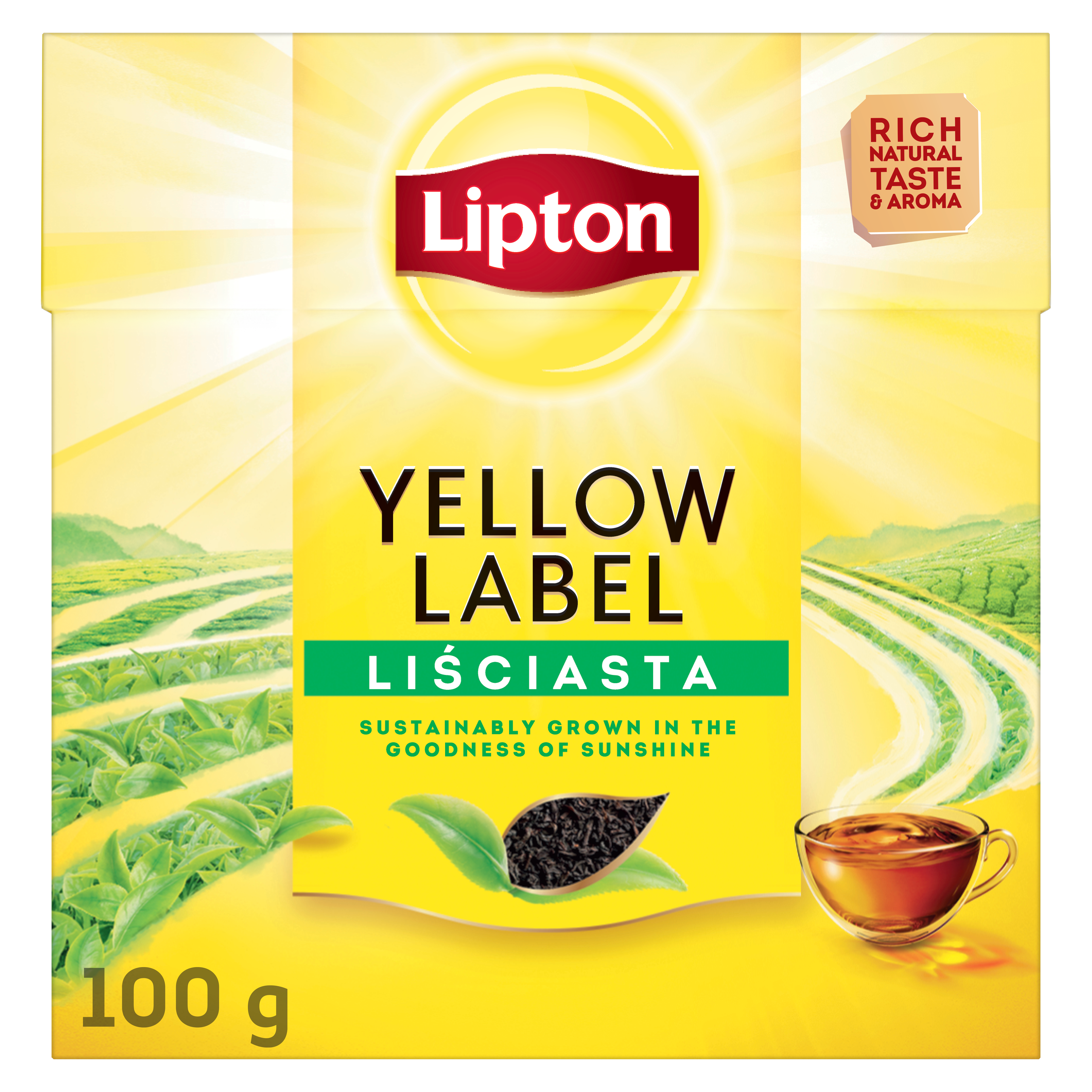 Lipton Yellow Label Herbata Czarna Liściasta 100G
