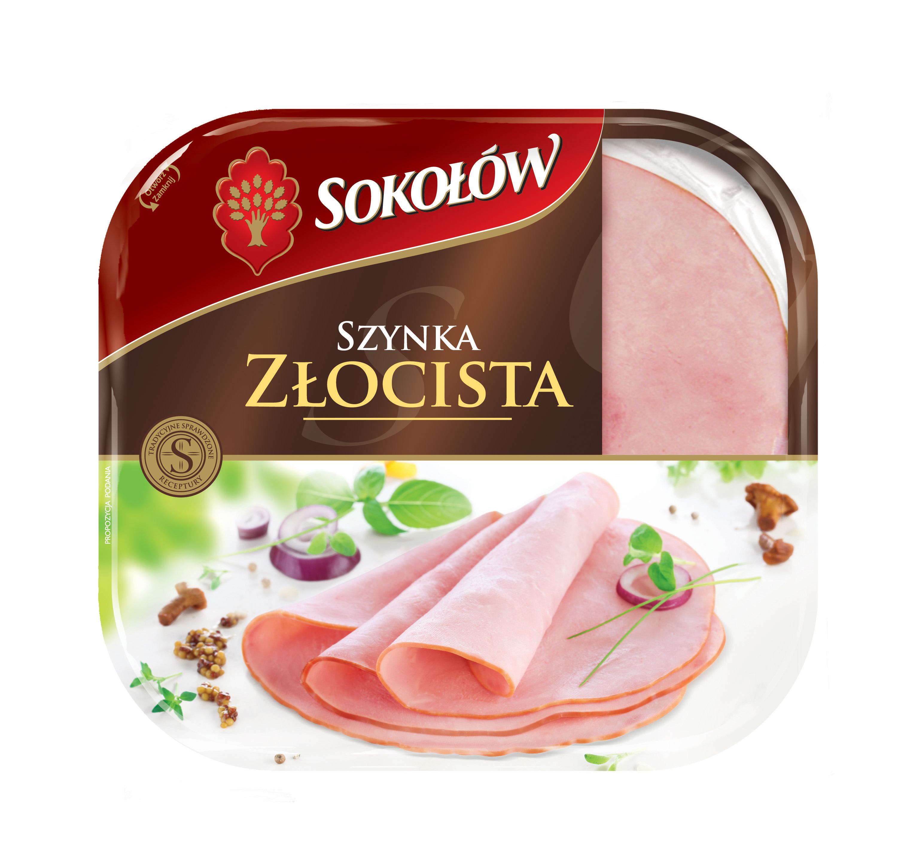 Szynka Złocista Plastry 148 G Sokołów