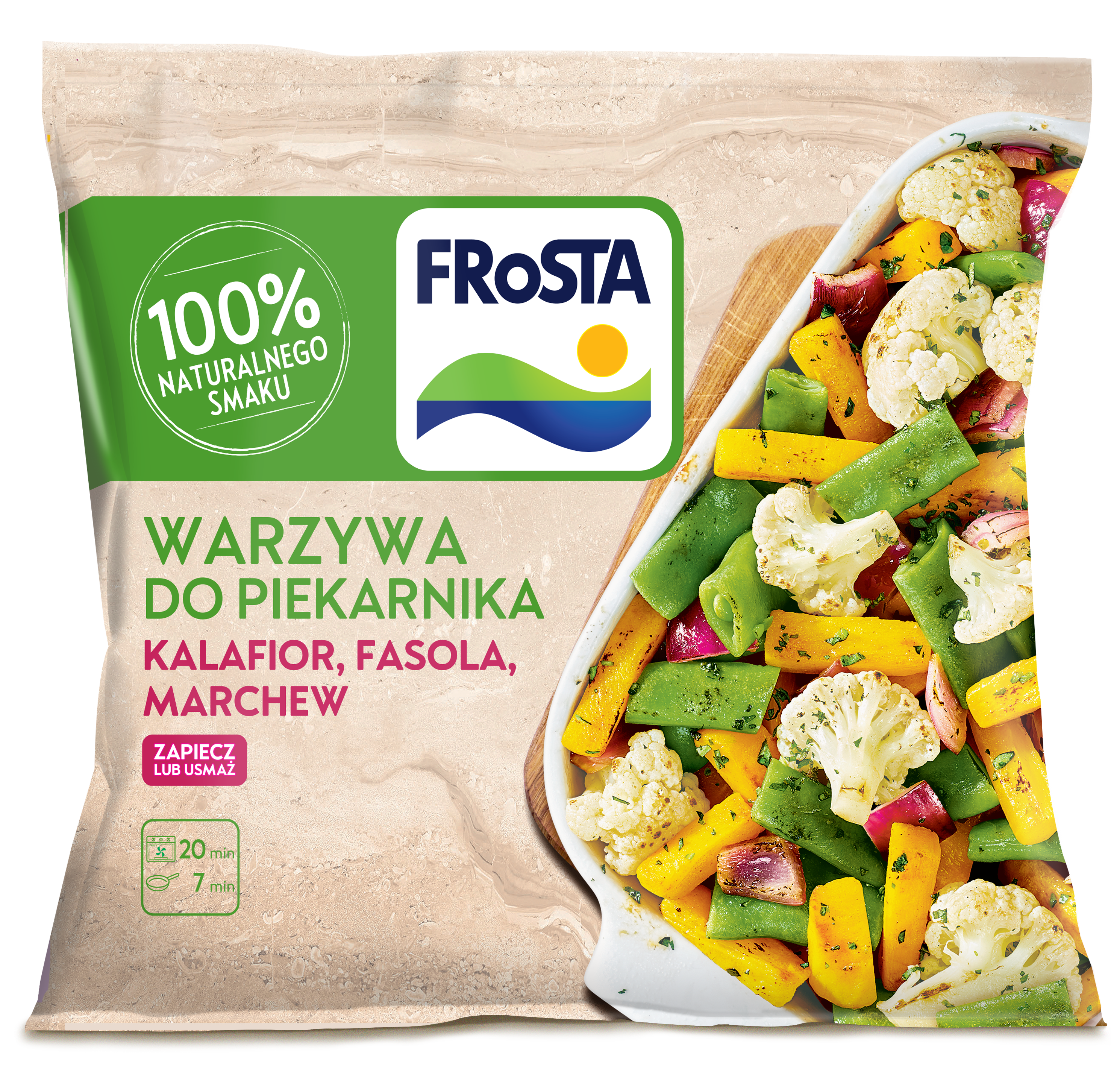 Frosta Warzywa Do Piekarnika Kalafior, Fasola, Marchew 400G