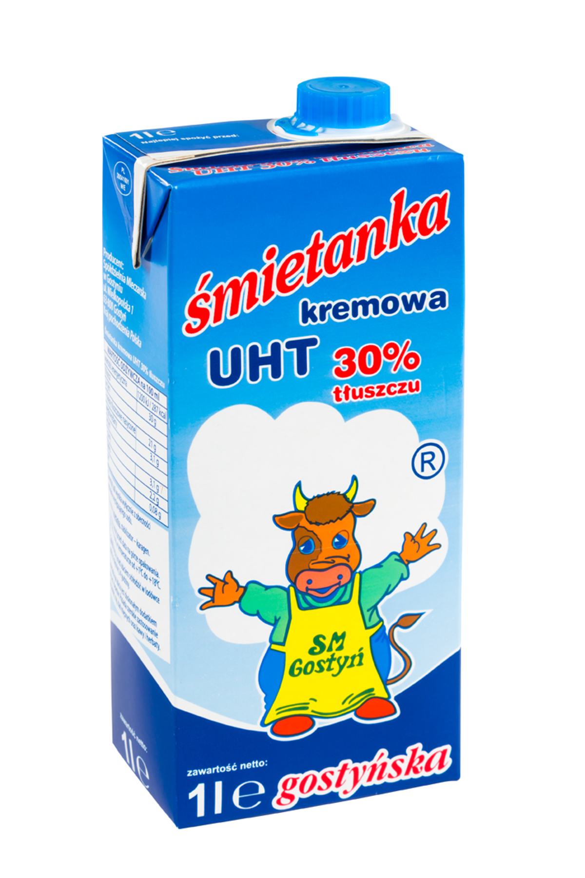 Spółdzielnia Mleczarska W Gostyniu. Śmietanka Kremowa Uht Gostyńska 30% 1L