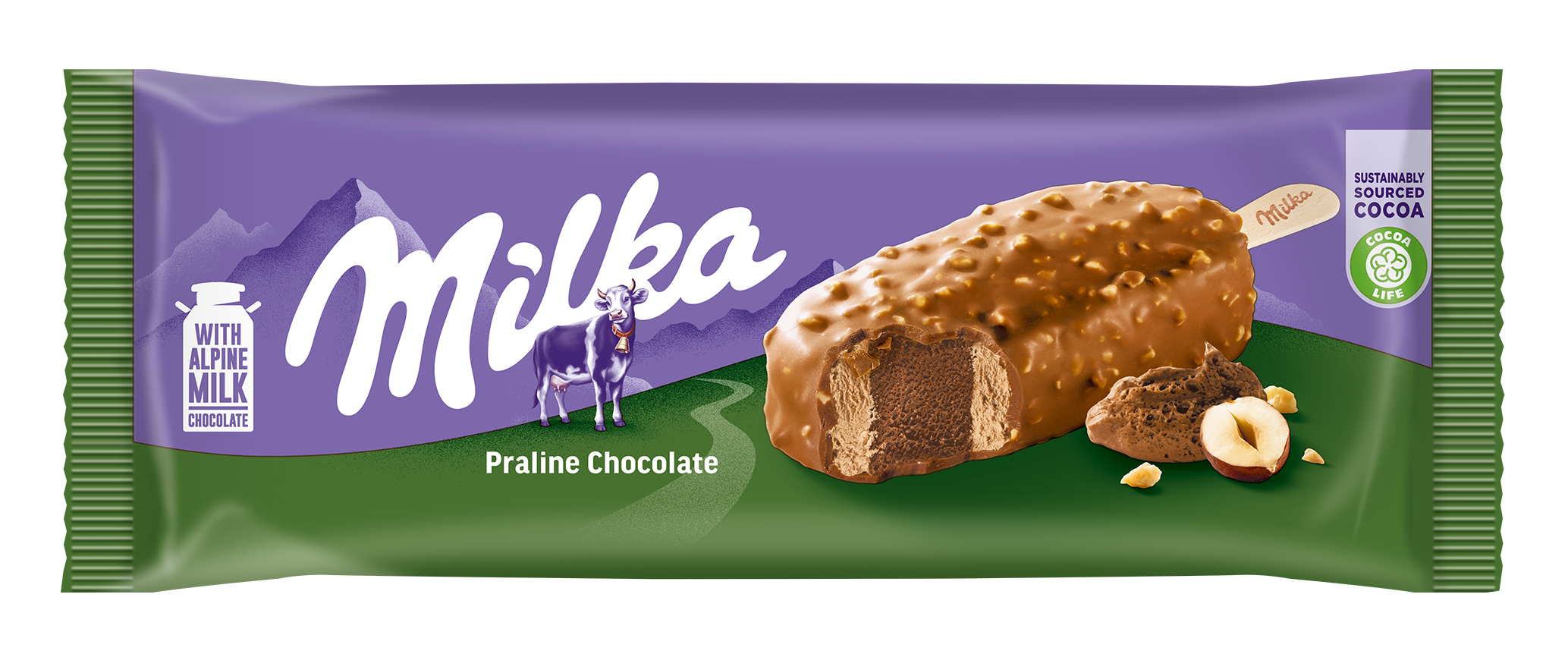 Milka Lody Orzechowe W Czekoladzie Pralina 90Ml
