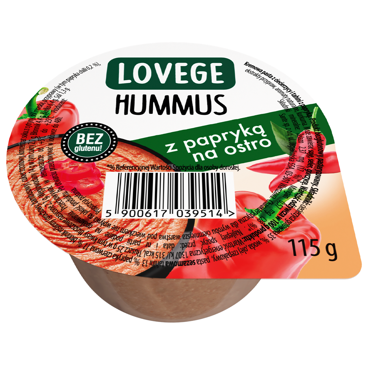 Lovege Hummus Z Papryką 115G
