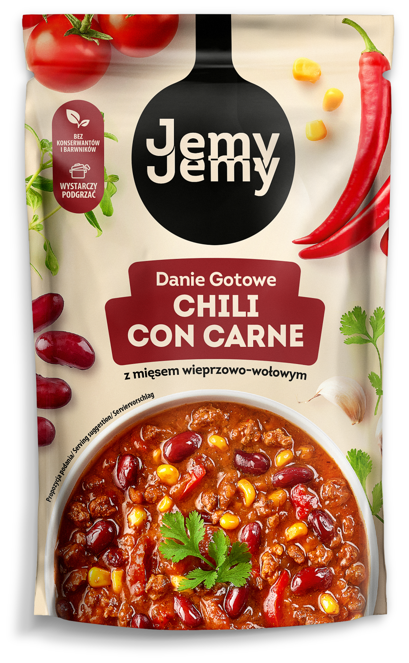Jemyjemy Danie Gotowe Chili Con Carne Z Mięsem Wieprzowo-Wołowym 360G