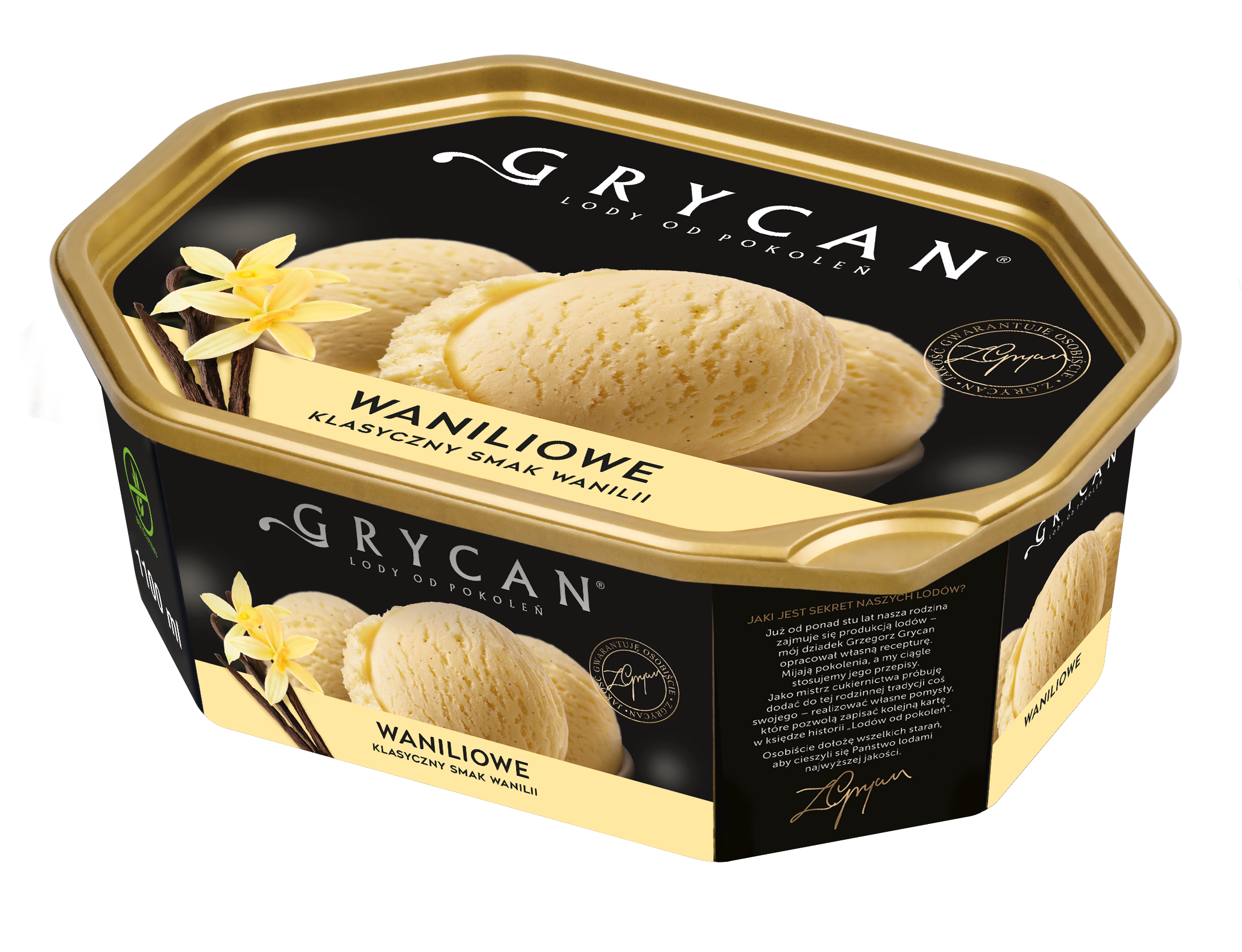 Lody Familijne Waniliowe Grycan 1100Ml