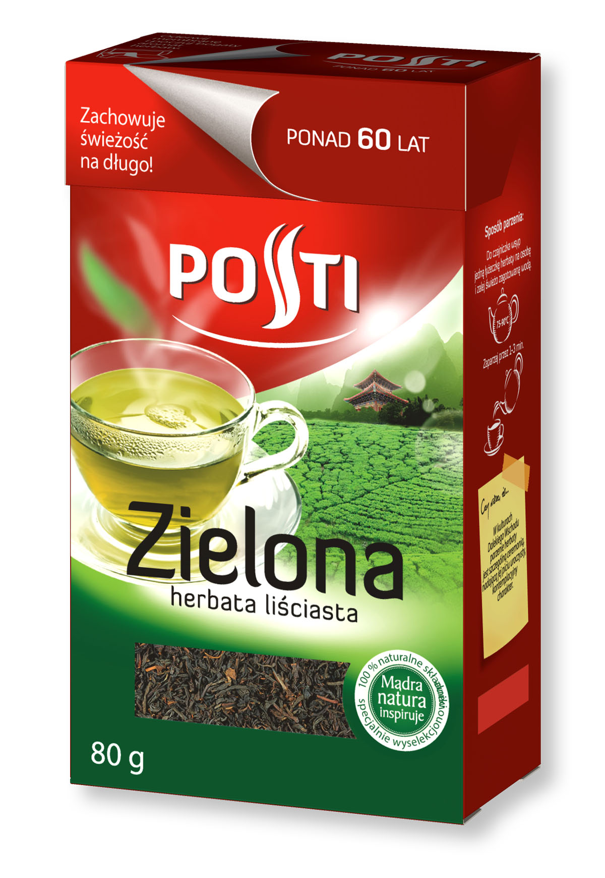 Posti Herbata Liściasta Zielona 80 G