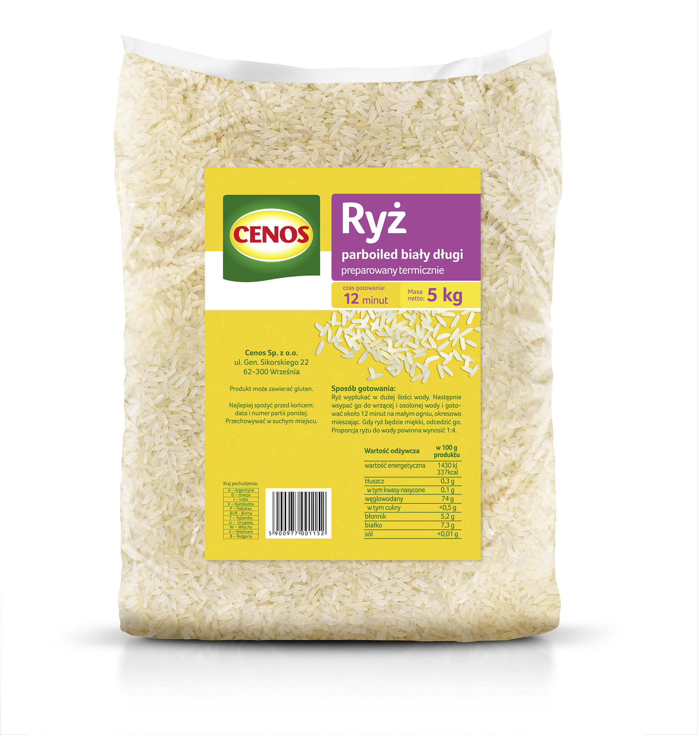 Ryż Parboiled 5 Kg Cenos