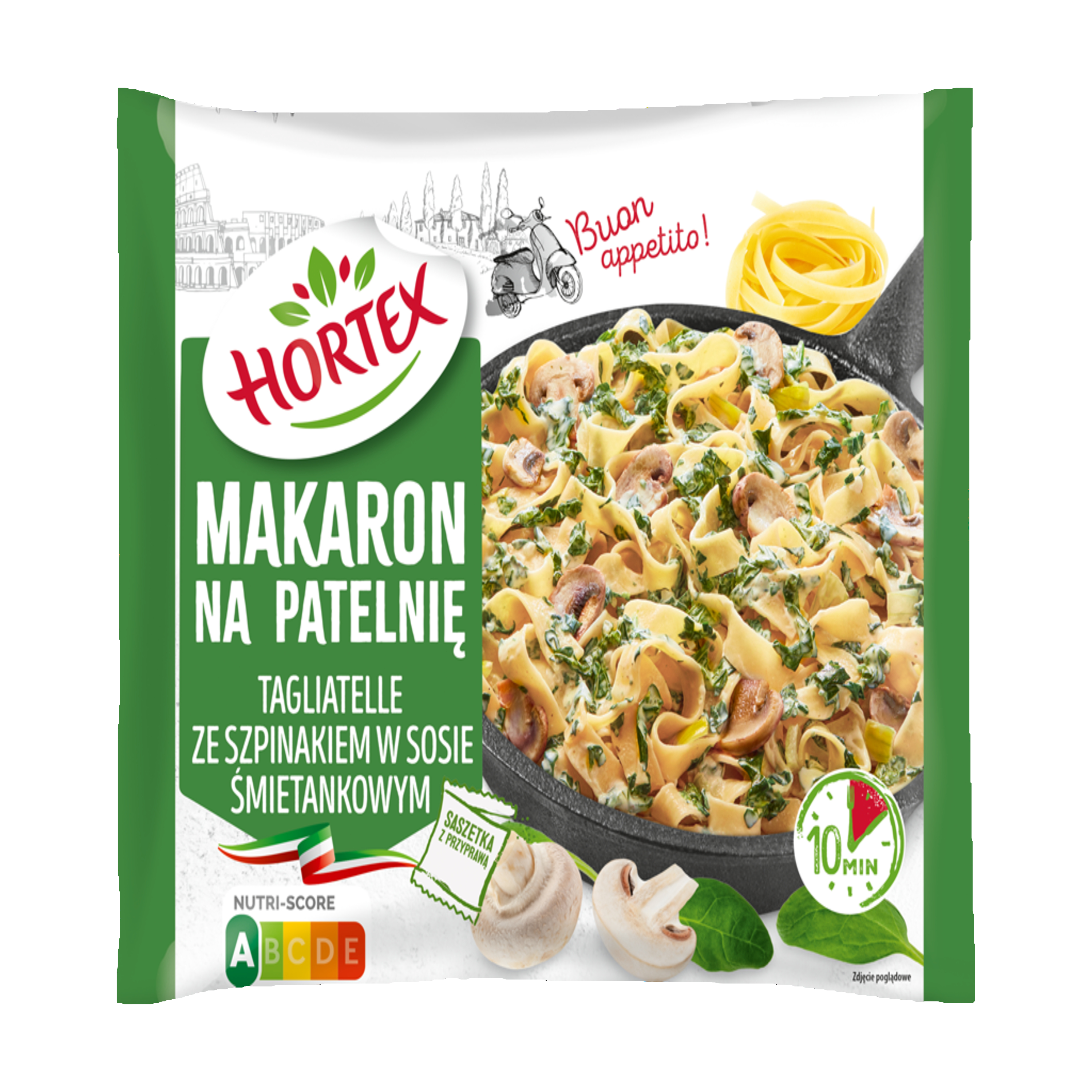 Hortex Makaron Na Patelnię Tagliatelle Z Sosem Szpinakowym 450 G