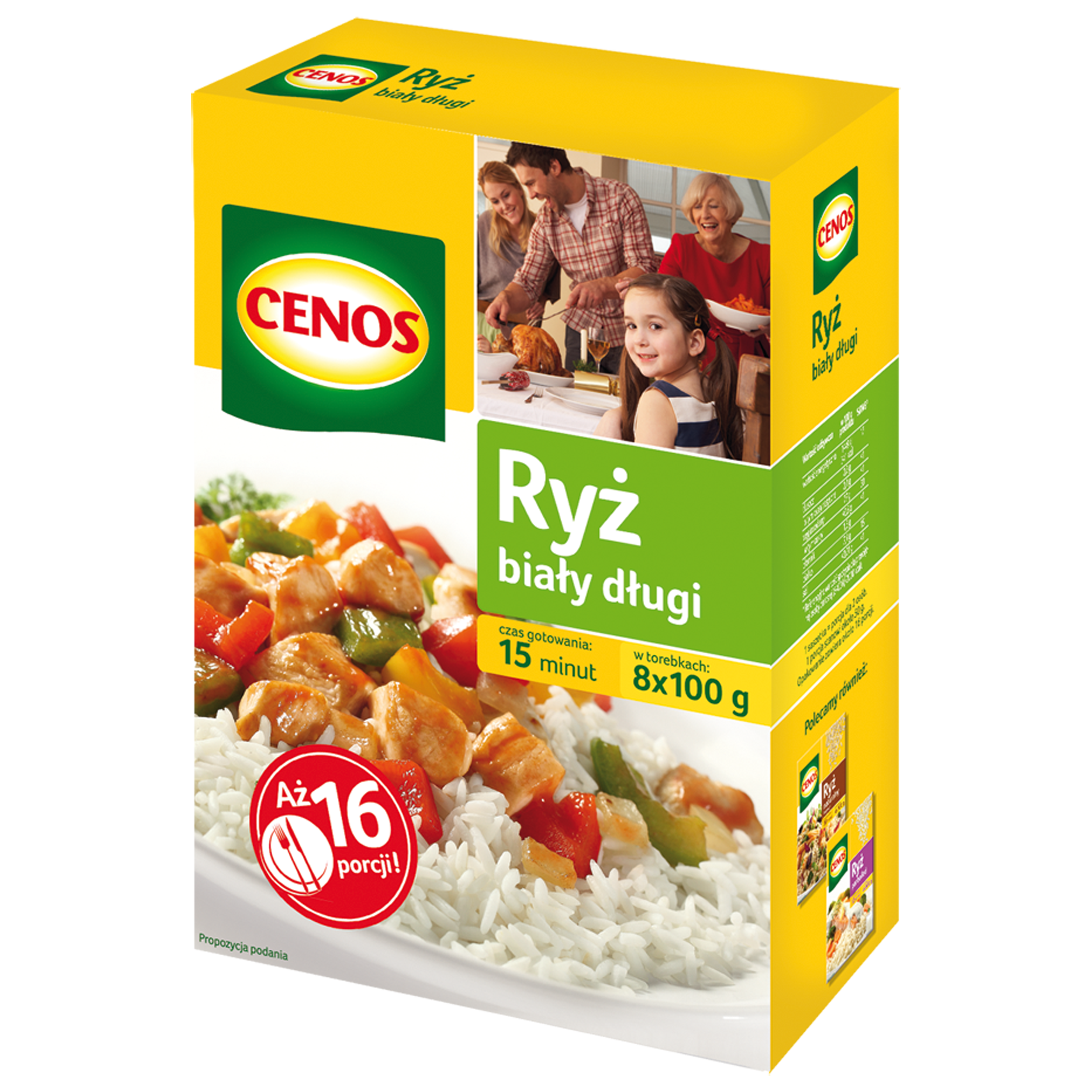 Cenos Ryż Biały Długi 8X100 G