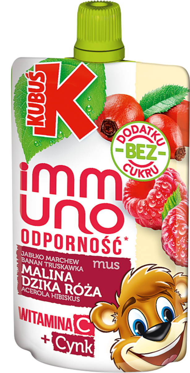 Kubuś Immuno Odporność Mus Malina Dzika Róża 100 G