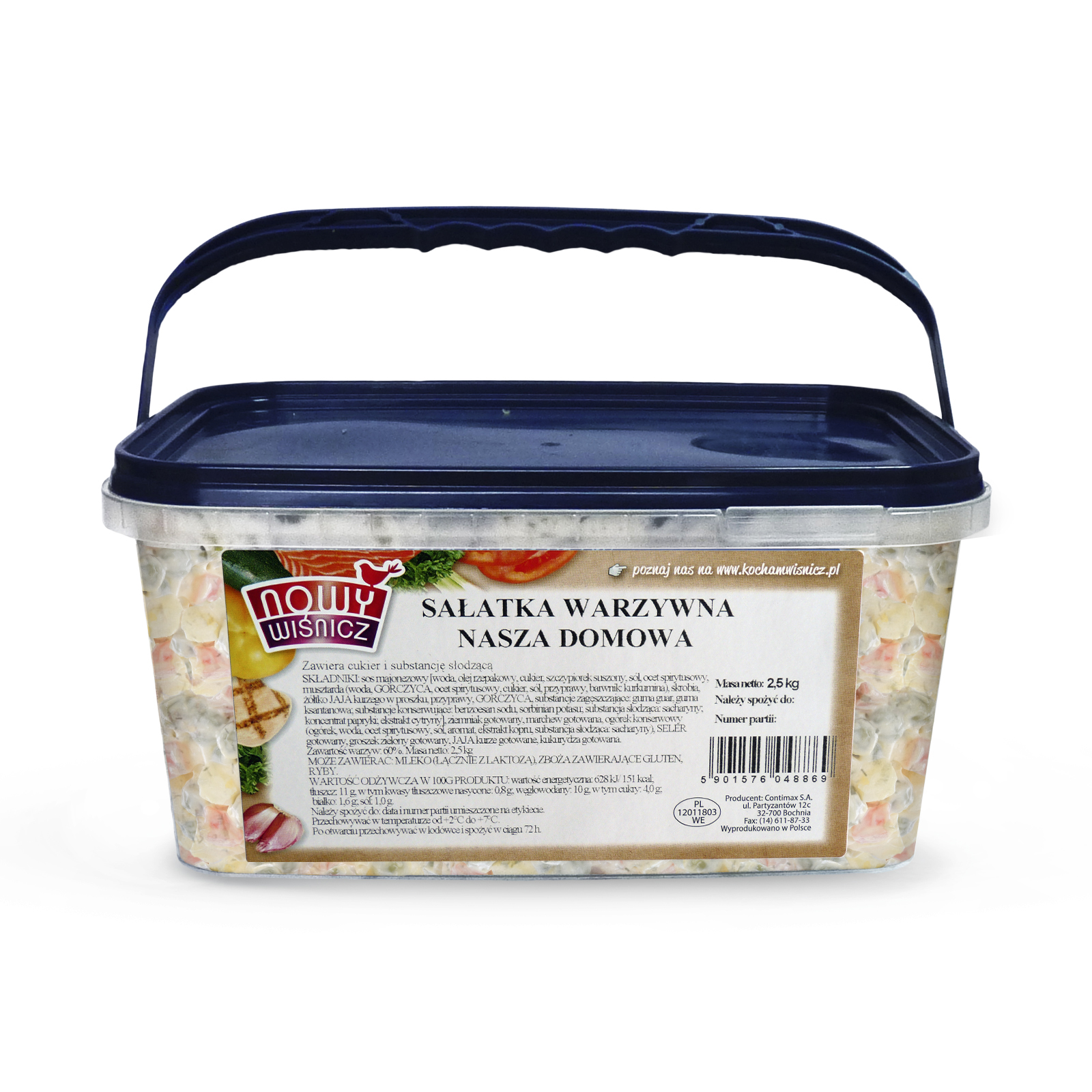 Sałatka Warzywna Nasza Domowa 2,5Kg Nowy Wiśnicz