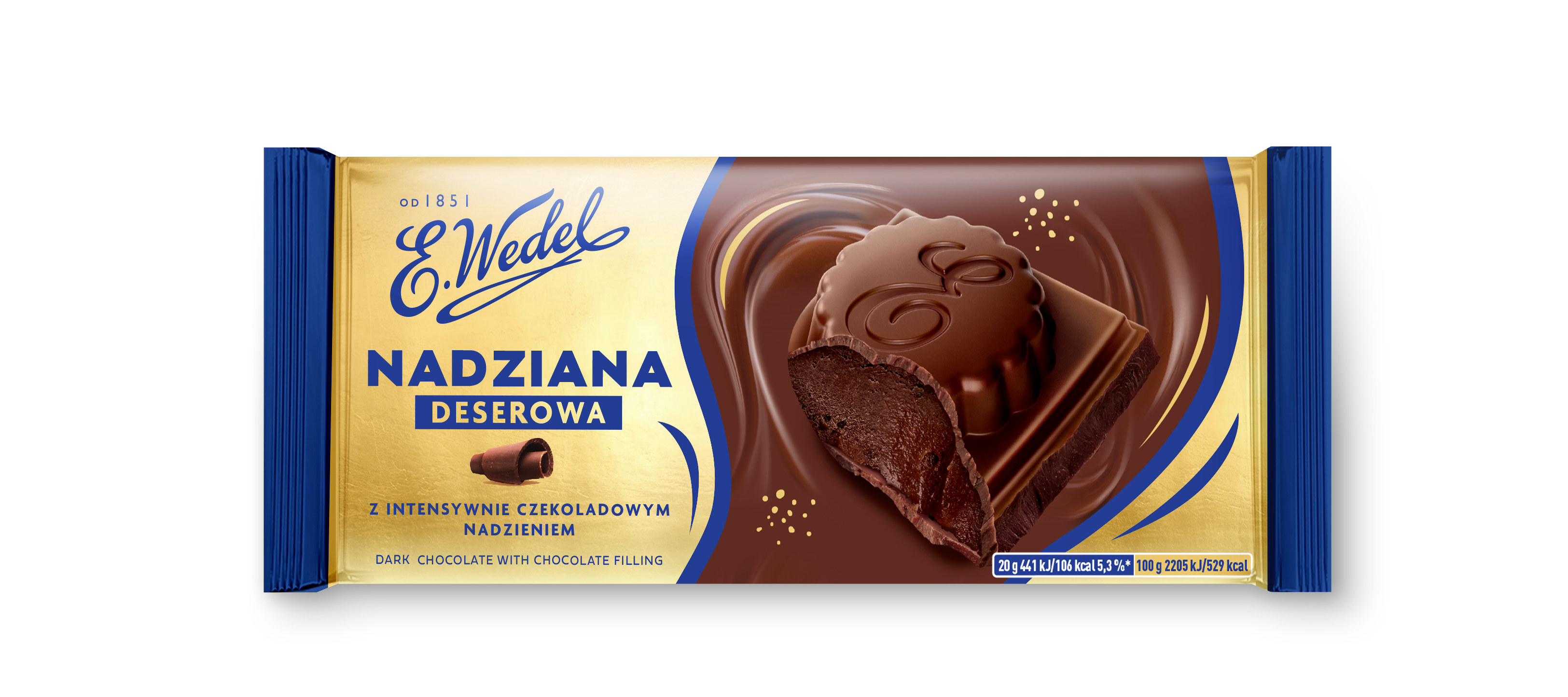E. Wedel Czekolada Deserowa Z Czekoladowym Nadzieniem 100G