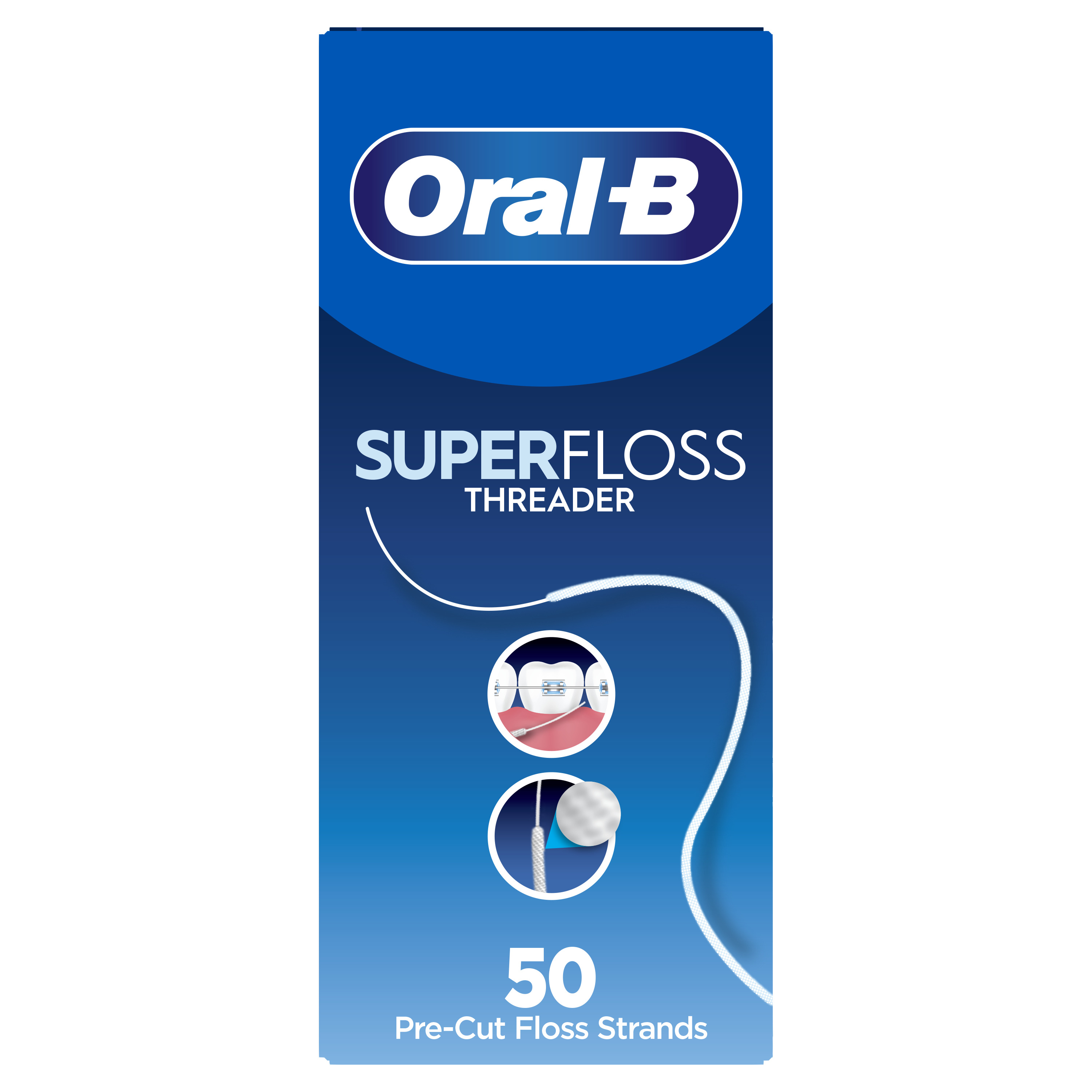 Oral-B Superfloss Nić Dentystyczna – Usuwa Płytkę I Kamień – Czyści Aparaty Ortodontyczne – 50 Pasm