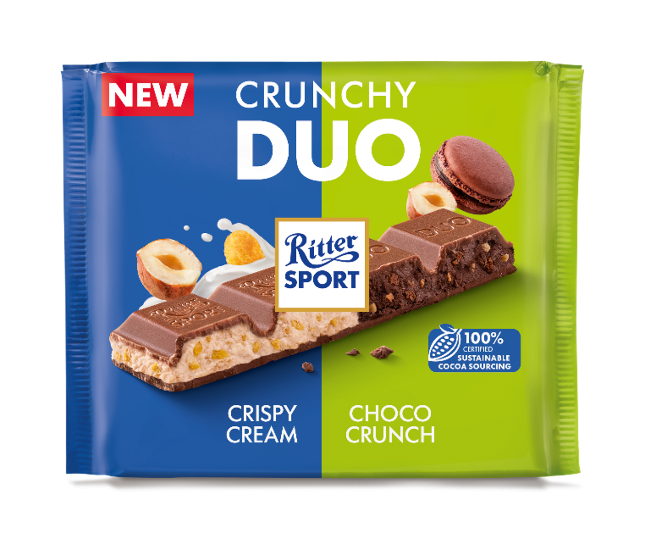 Ritter Sport Czekolada Mleczna Duo Crunchy 218G