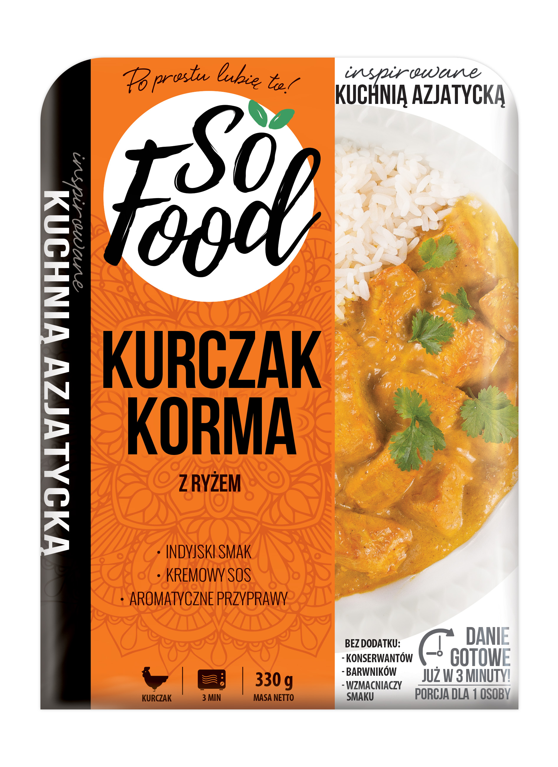 So Food Kurczak Korma Z Ryżem 330G