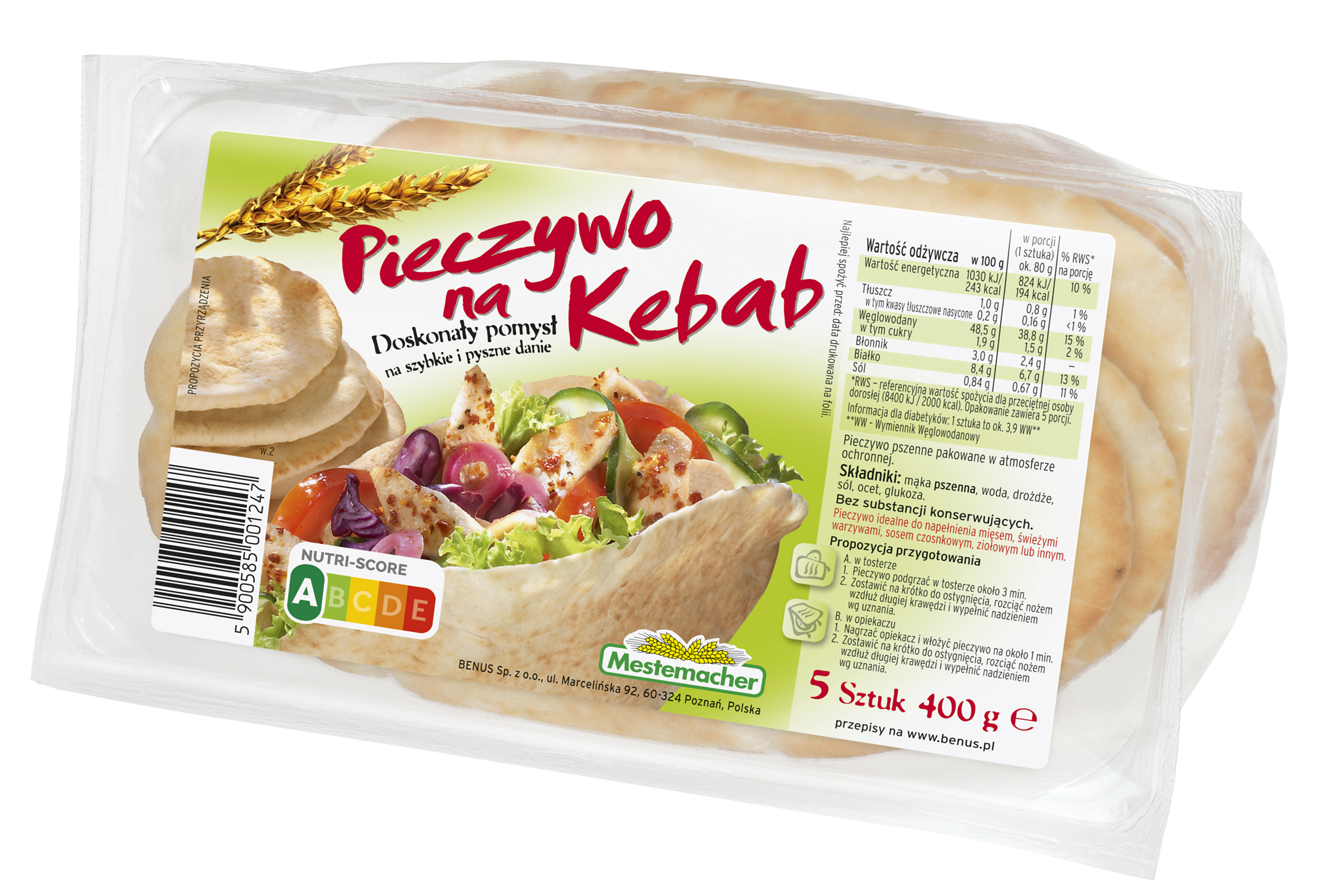 Pieczywo Na Kebab 400 G Mestemacher