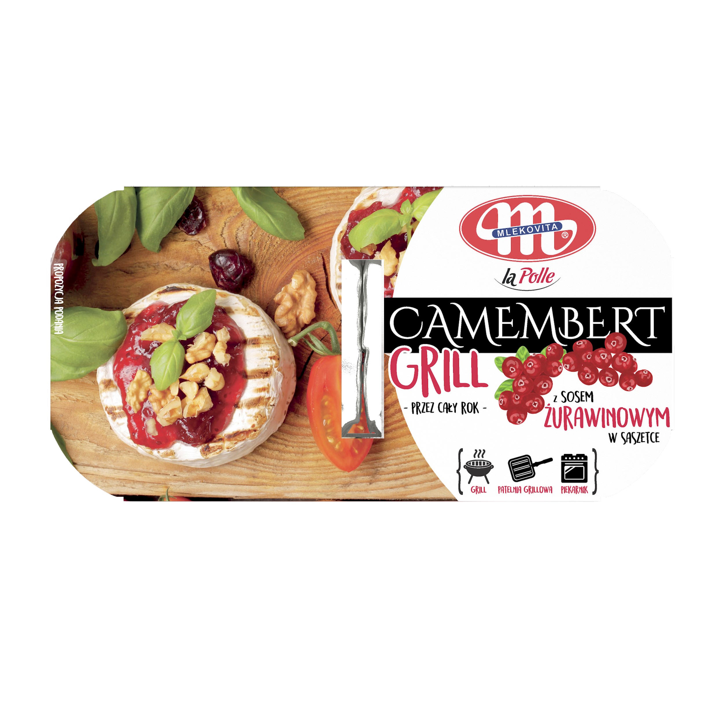 Mlekovita Ser Camembert Na Grill Z Sosem Żurawinowym 230G (2X100G + 30G)