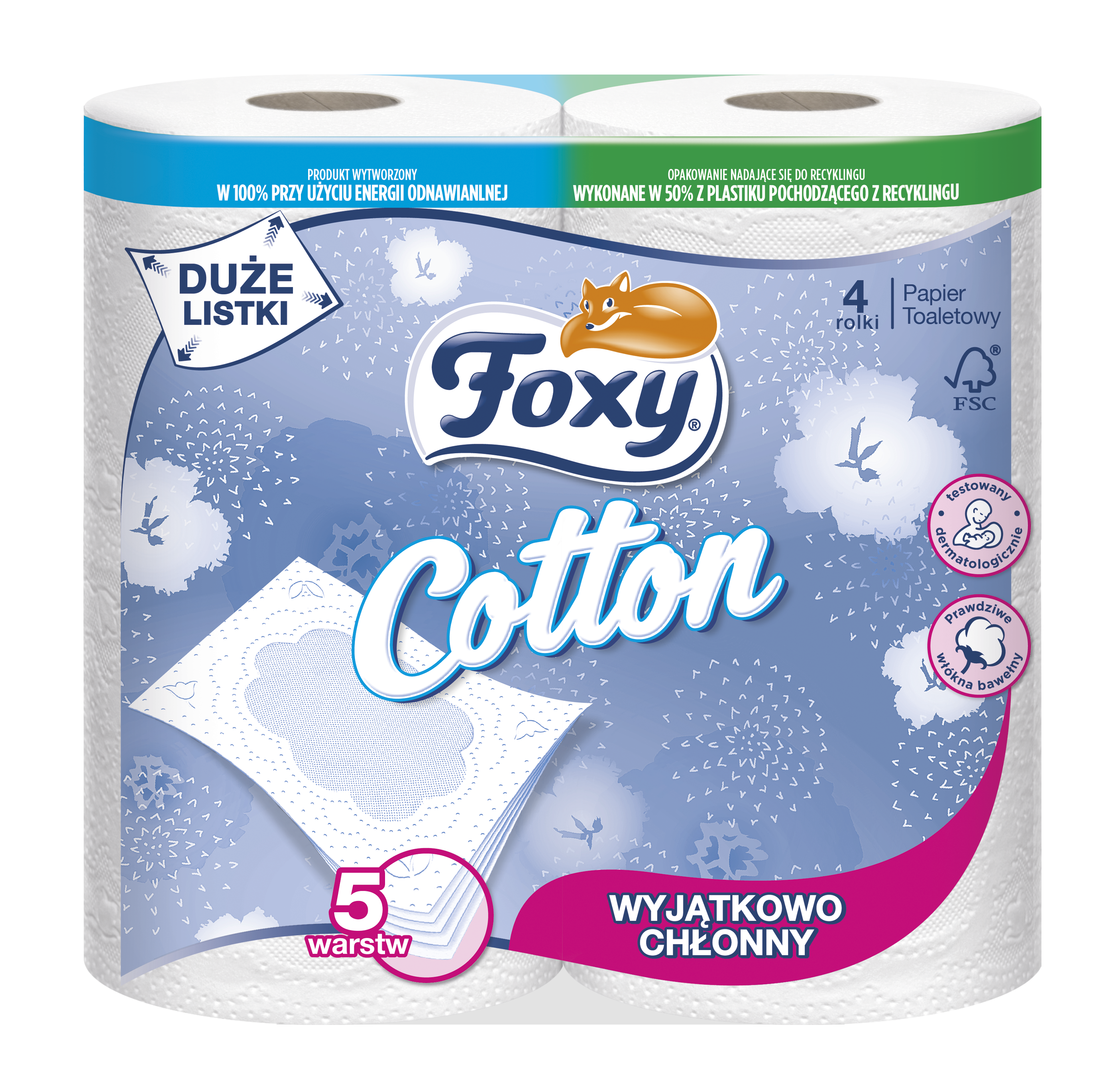 Papier Toaletowy Foxy Cotton 4 Rolki