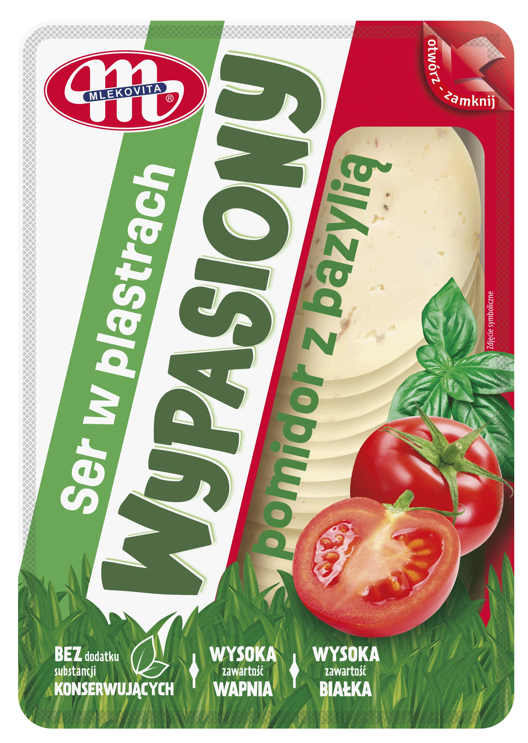 Mlekovita Ser Wypasiony Z Pomidorami I Bazylią Plastry 135G