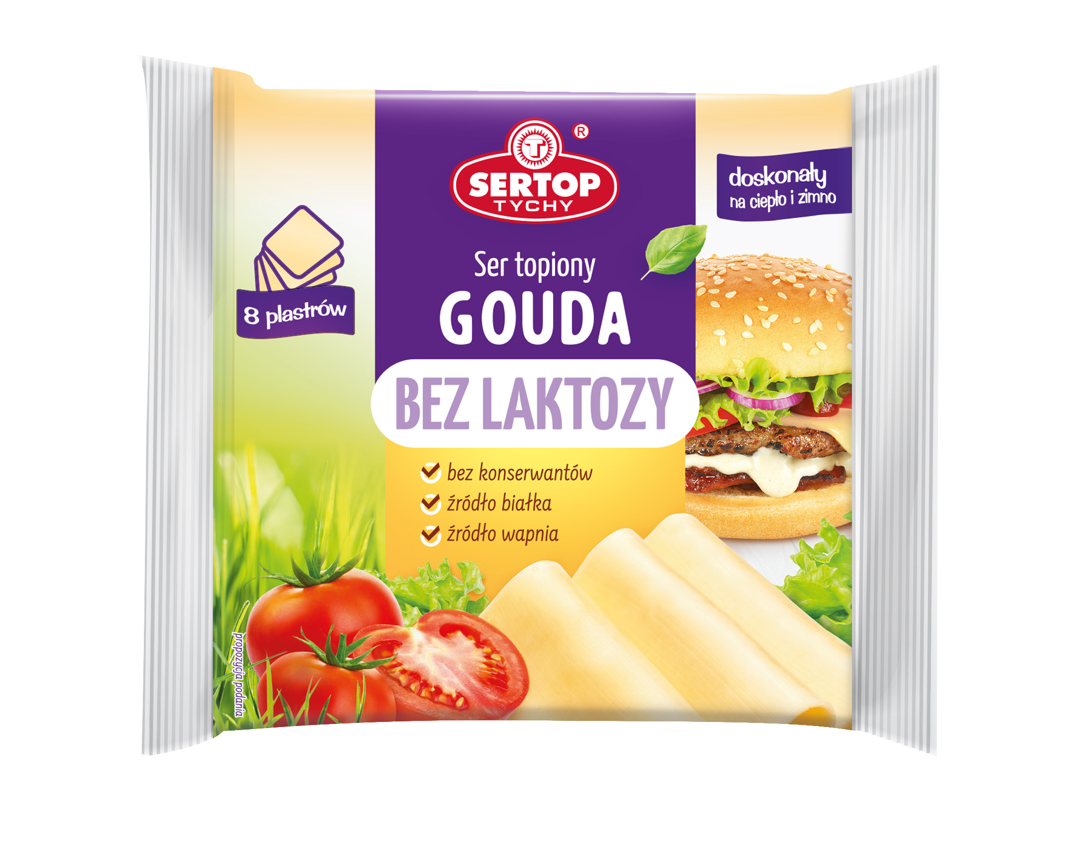 Ser Topiony Gouda Bez Laktozy Plastry 130 G Sertop
