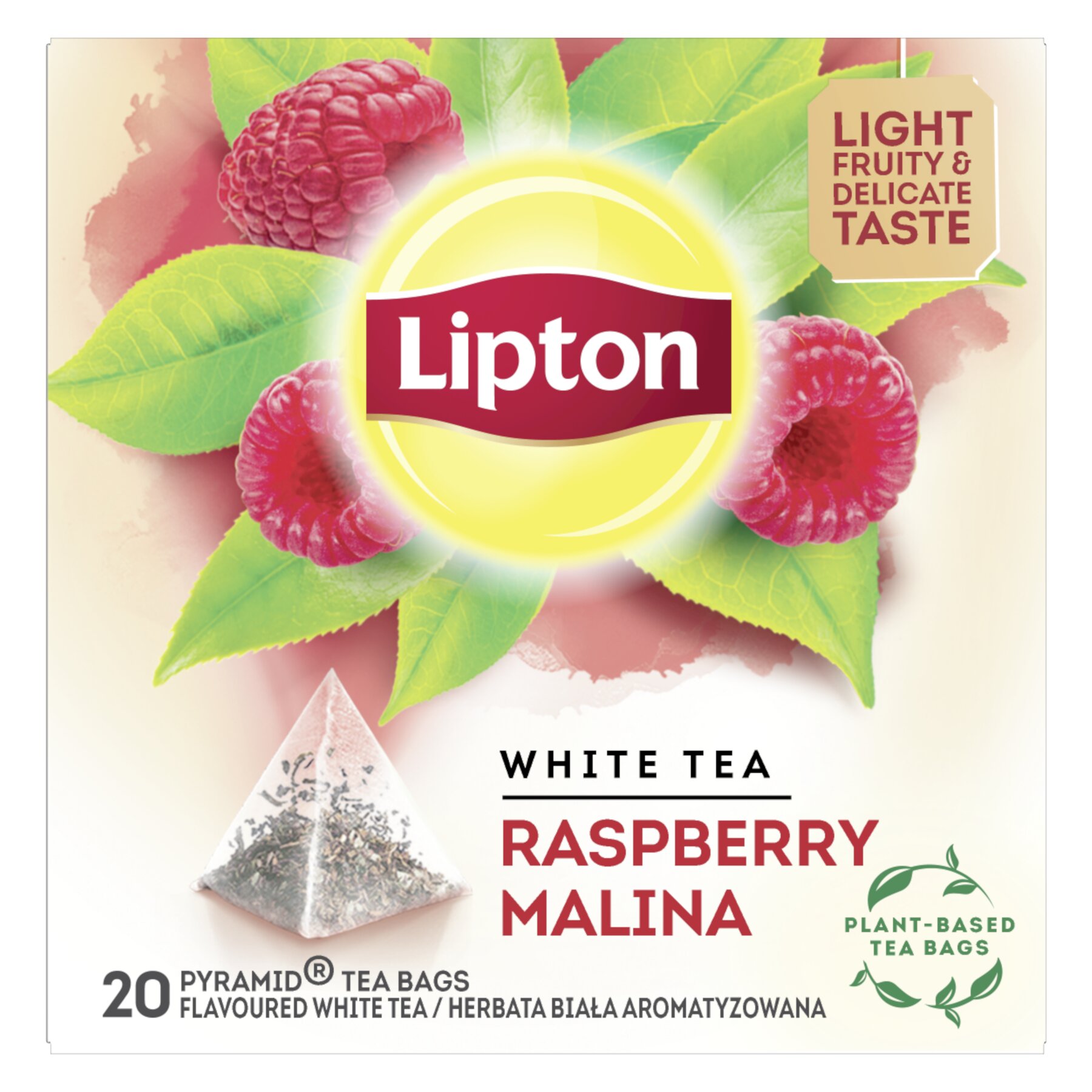 Lipton Piramidki Malina Biała 20Tb