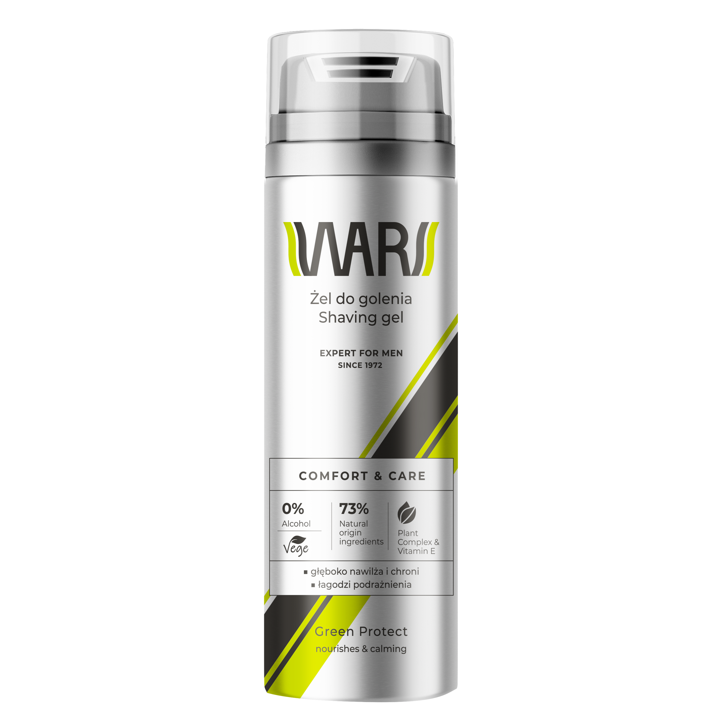 Wars Expert For Men Żel Do Golenia Green Protect Kompleks Roślinny&Witamina E 200Ml