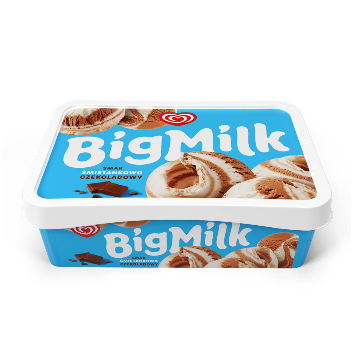 Big Milk Lody Śmietankowo-Czekoladowe 900 Ml