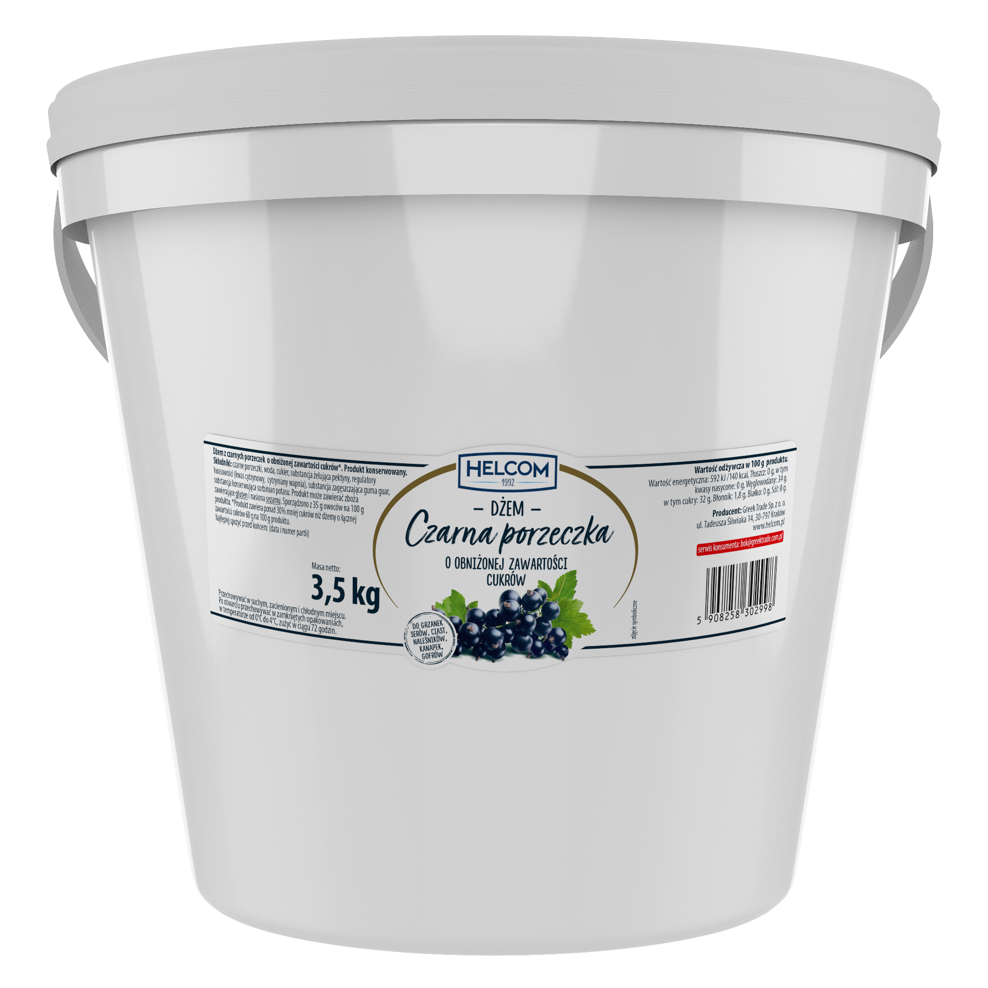 Dżem Z Czarnej Porzeczki 3,5 Kg Helcom