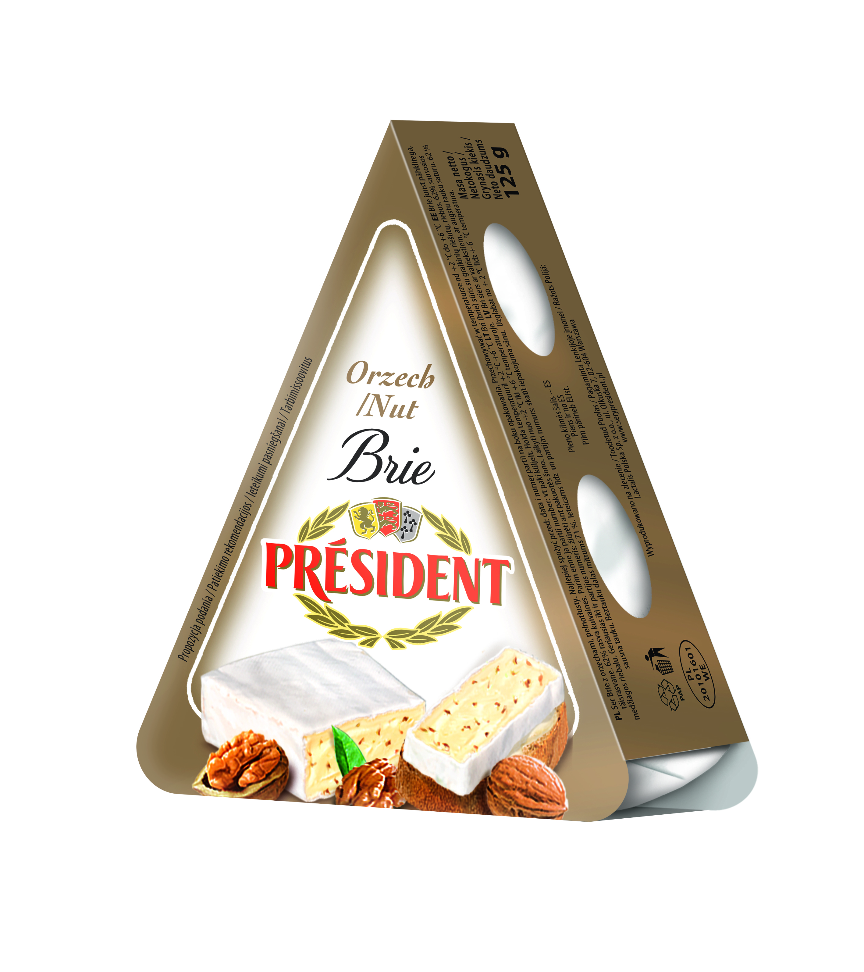 Brie President Orzech 125G