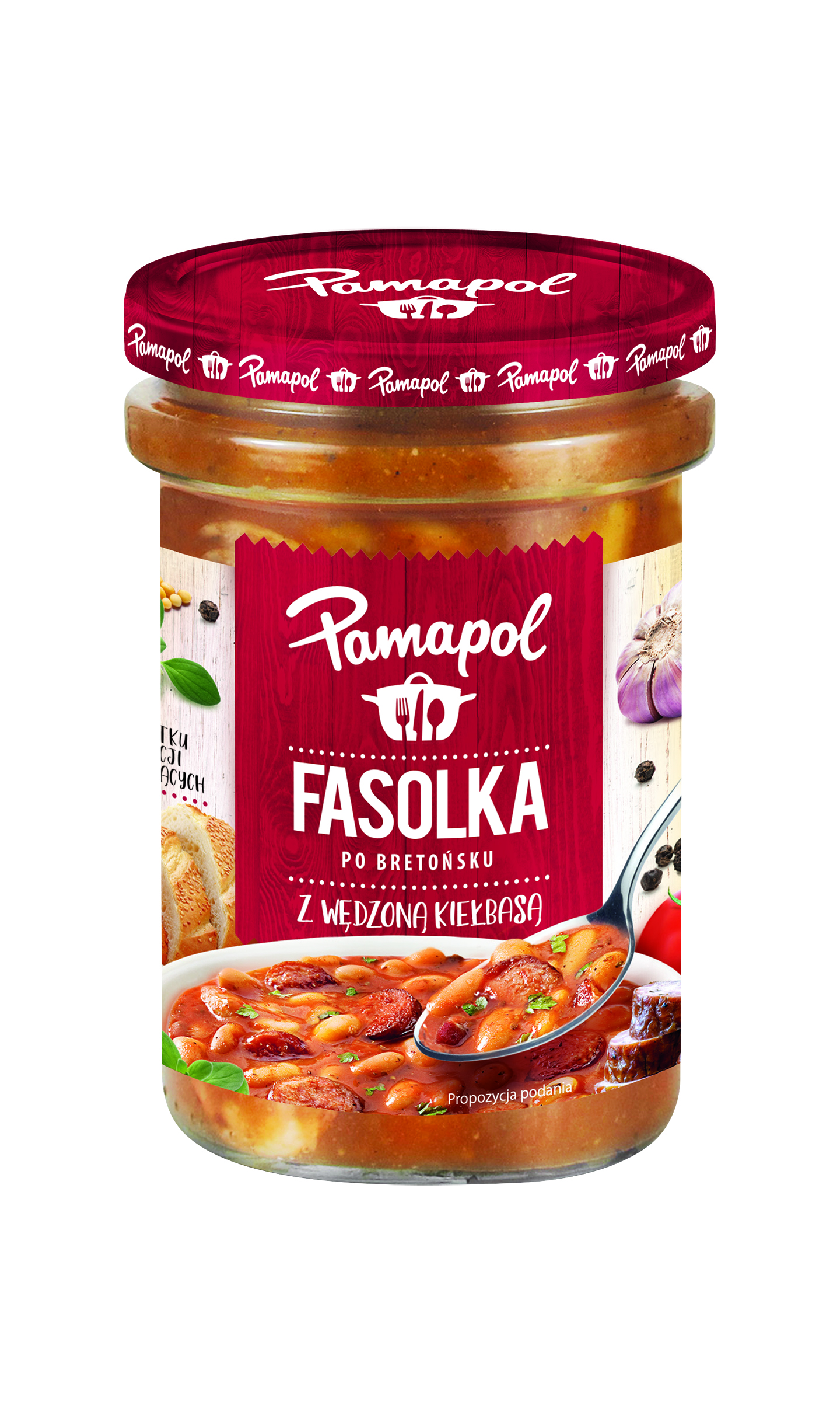 Pamapol - Fasolka Po Bretońsku Z Wędzoną Kiełbasą 500G
