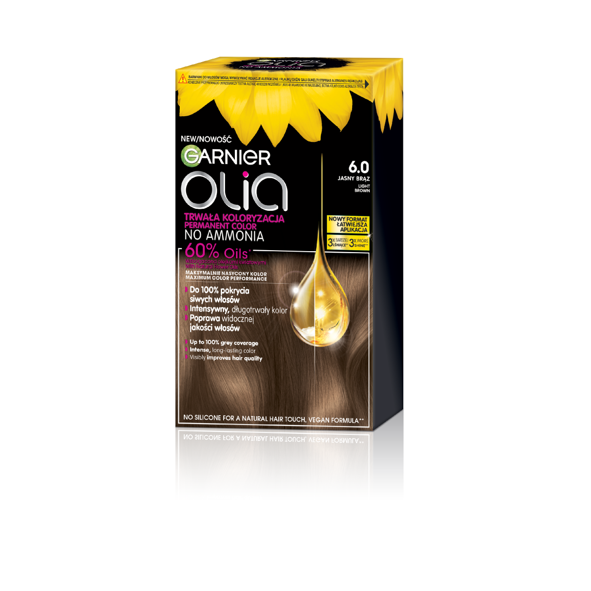 Garnier Olia 6.0, Jasny Brąz, Permanentna Koloryzacja
