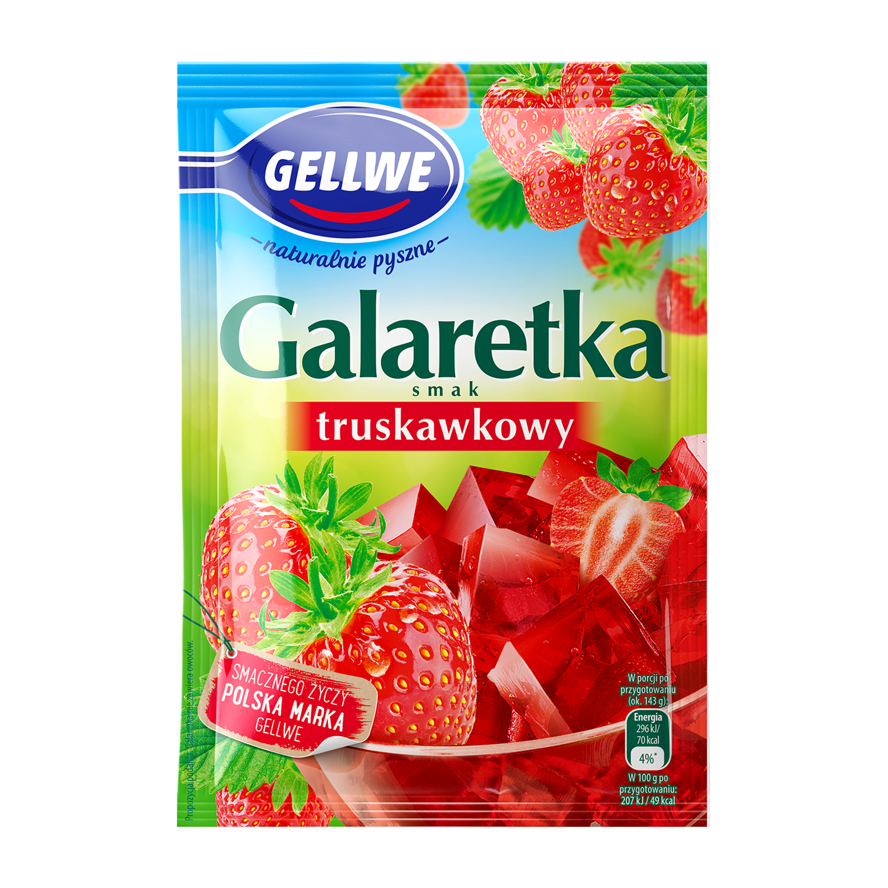 Gellwe Galaretka Truskawkowa 72G