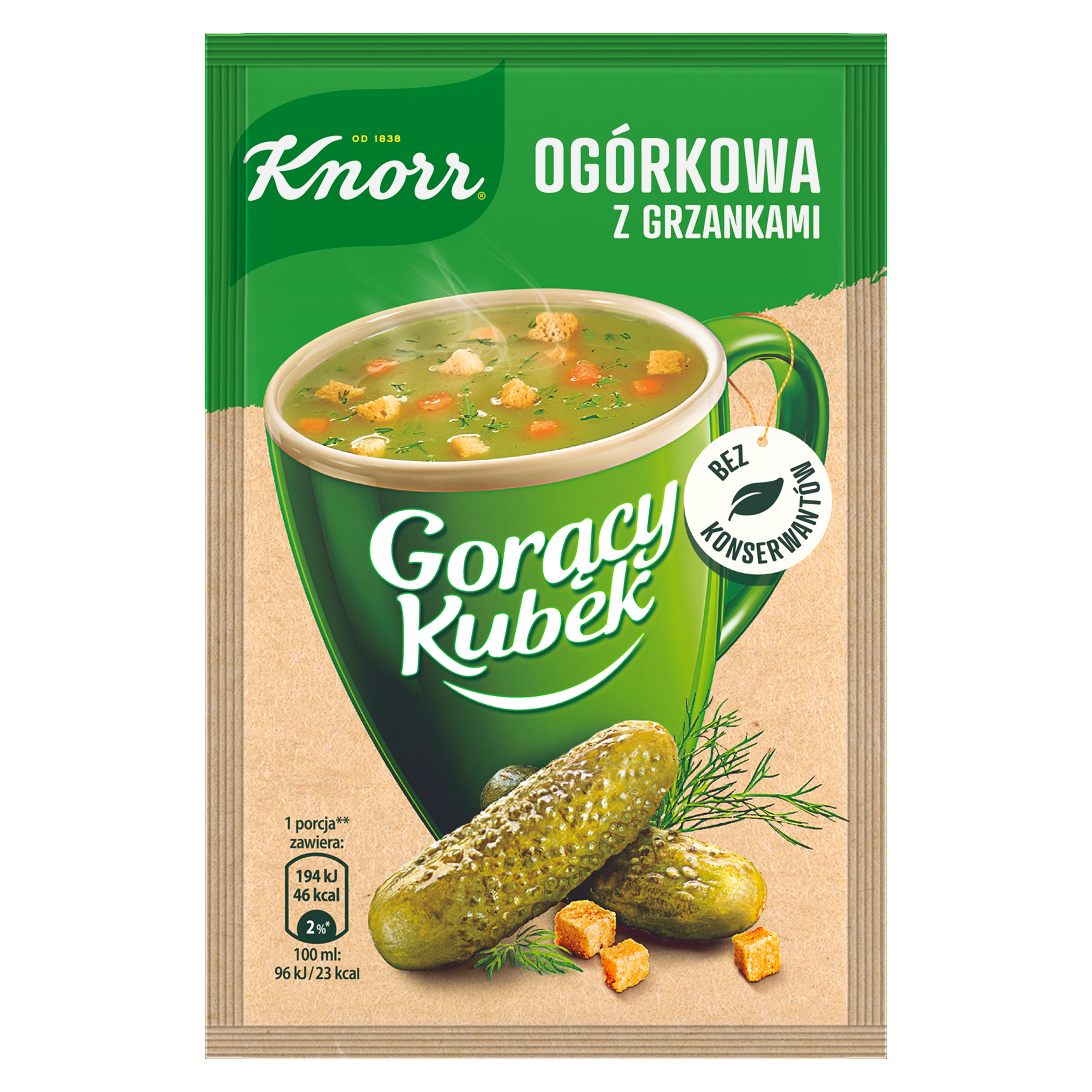 Knorr Gorący Kubek Ogórkowa Z Grzankami 13G