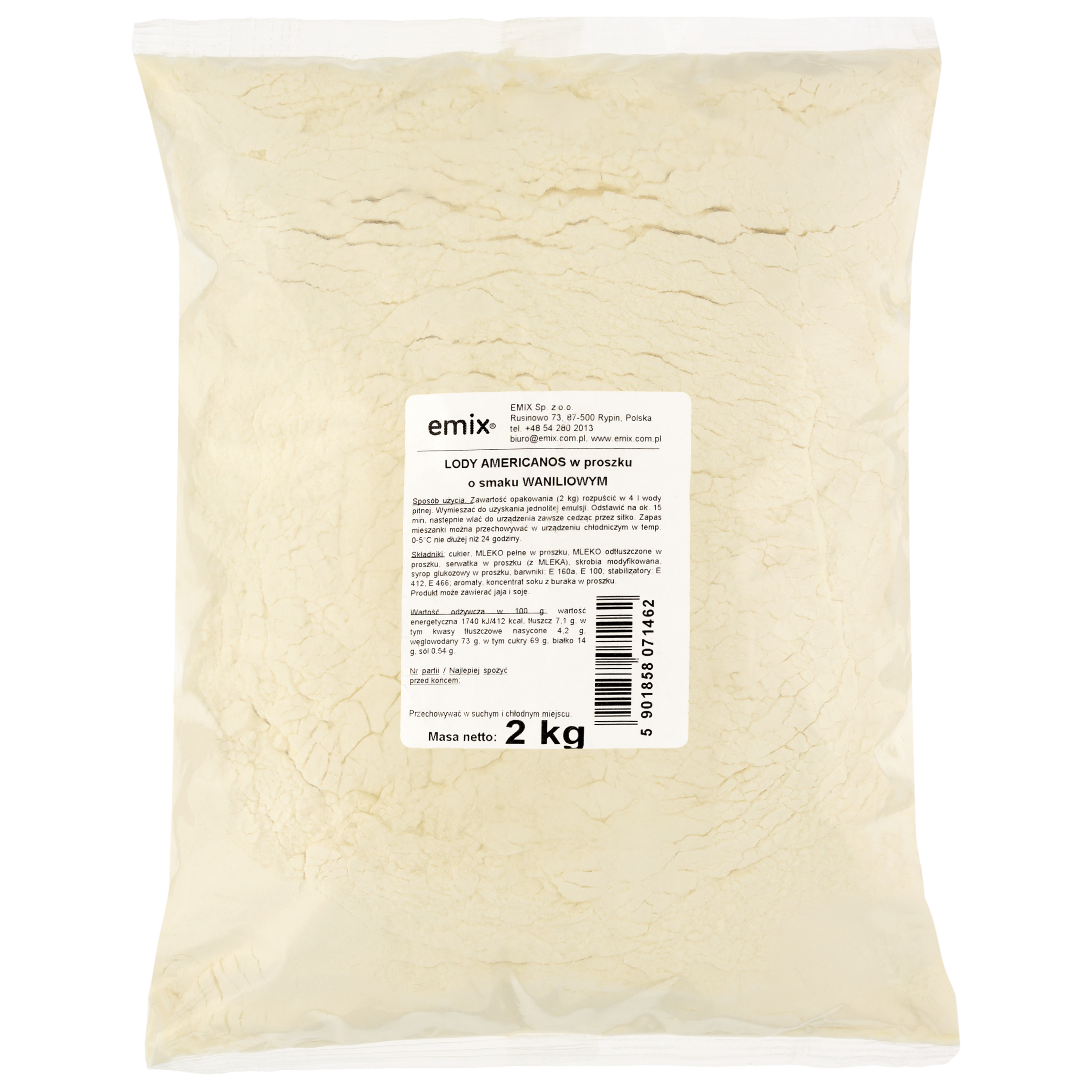 Lody Americanos Wanilia Emix 2Kg