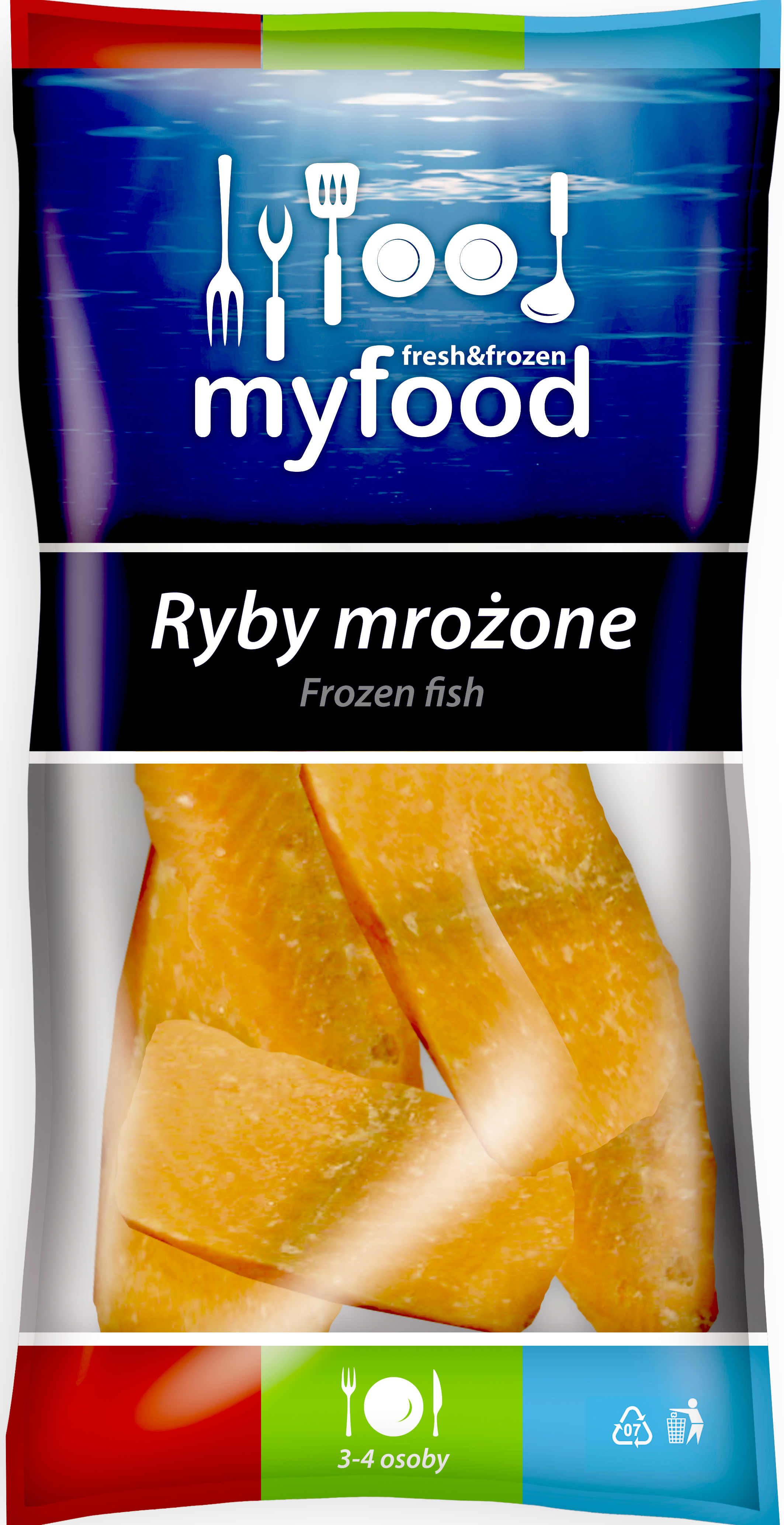 Myfood Łosoś Atlantycki Kawałki 50-150 G , Glazura: 10%, 450 G/500 G