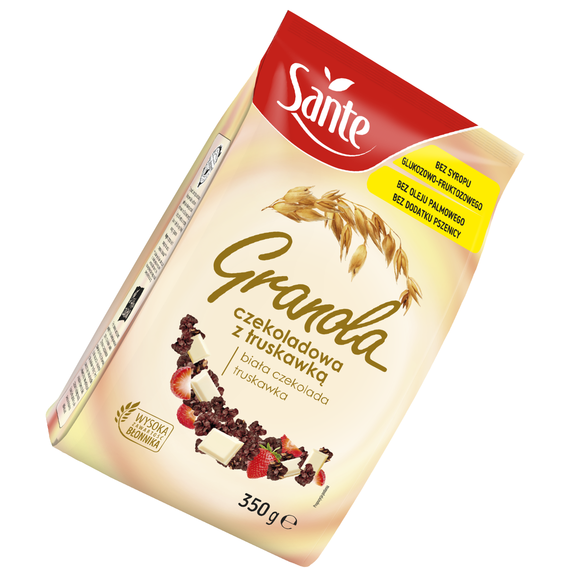 Granola Z Białą Czekoladą I Truskawkami 350G Sante