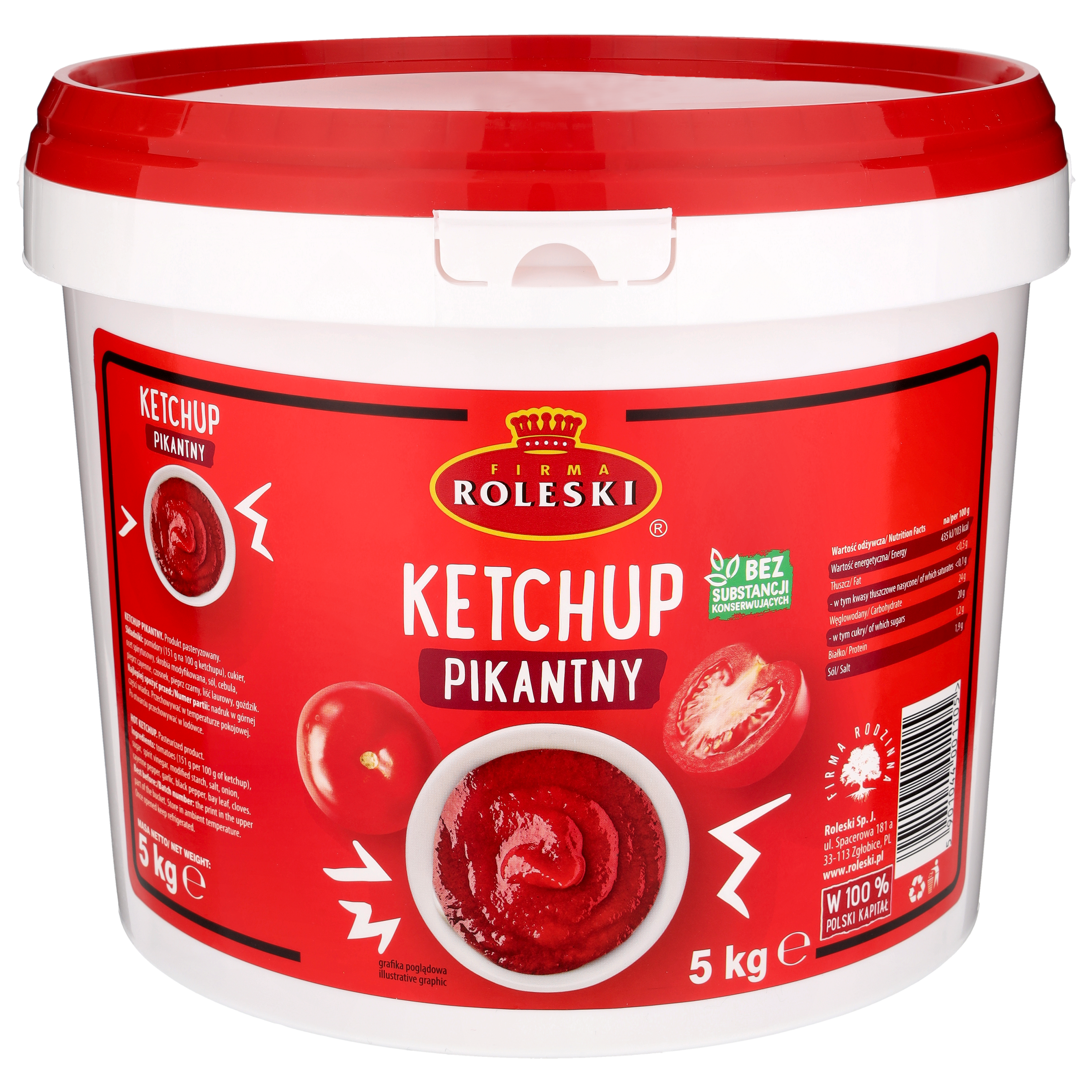 Roleski Ketchup Pikantny 5 Kg